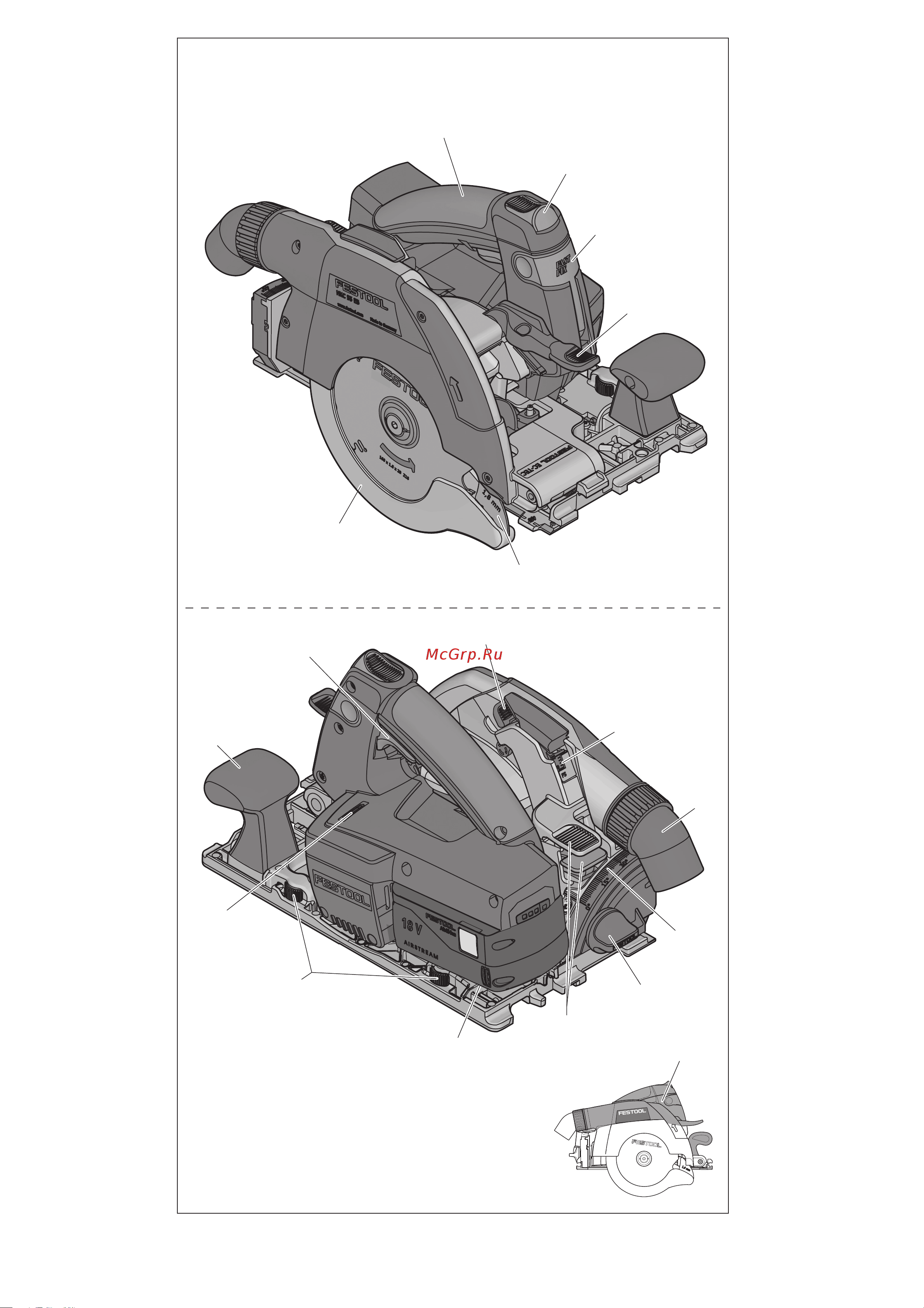 Festool HKC 55 Li EB-Basic (201358) Инструкция по эксплуатации онлайн [3/132] 500013