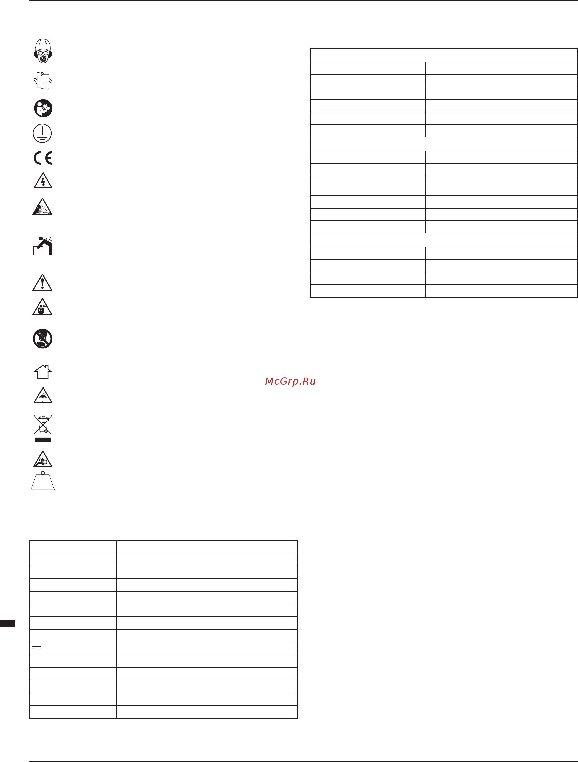 Triton TR888597 TWX7RTKIT [2/56] Description of symbols