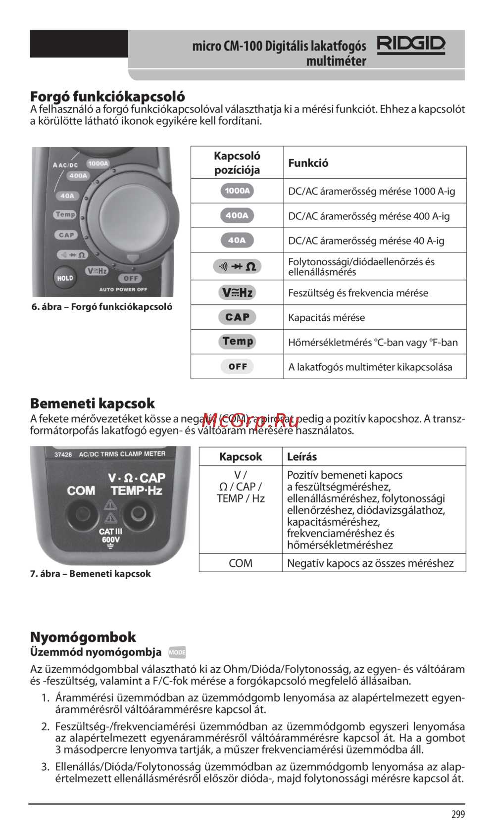 Ridgid 37428 — digitális lakatfogós multiméter: funkciók és használati ...