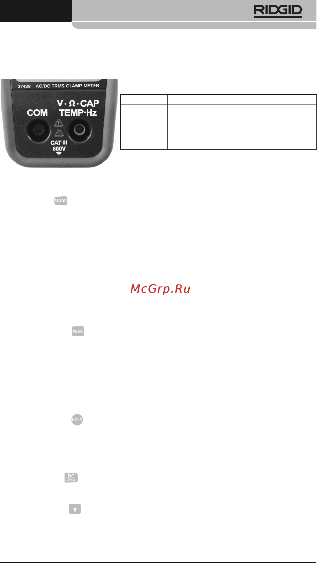 Ridgid 37428 [13/427] Input terminals