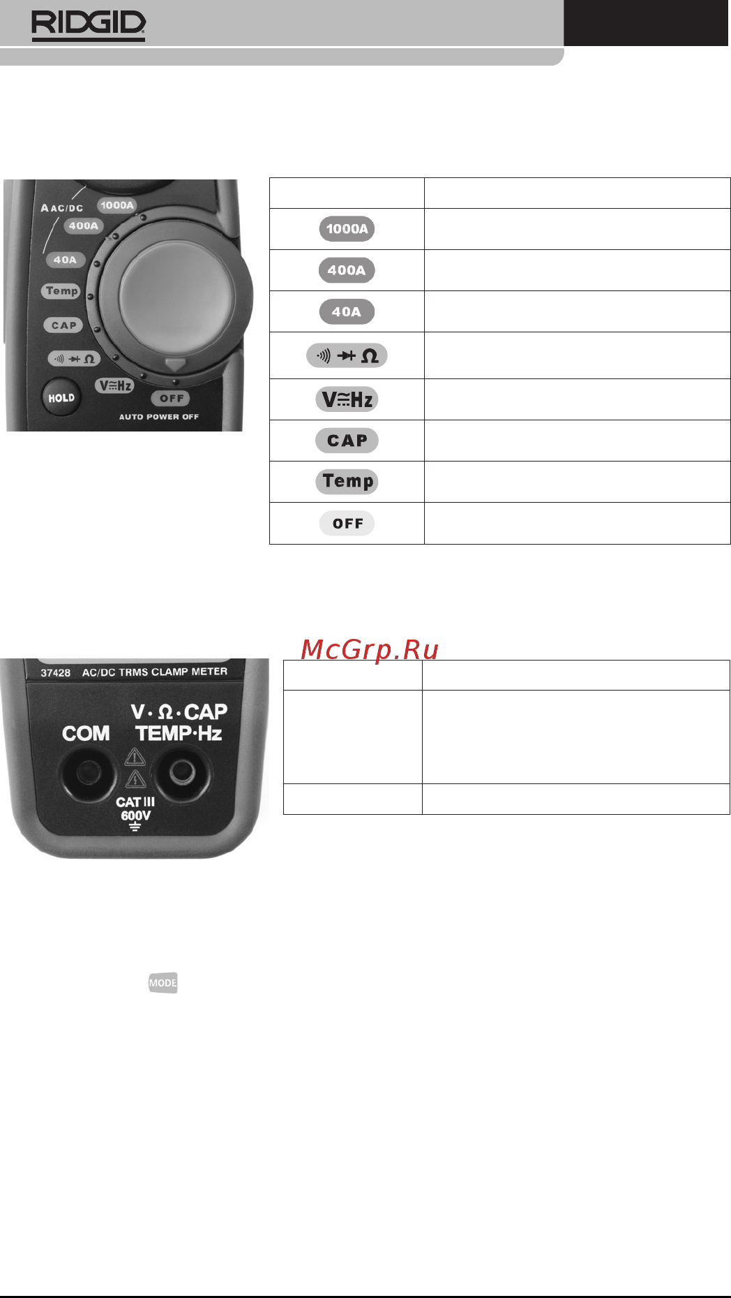 Ridgid 37428 [188/427] Micro cm 100 digitalt tangamperemeter