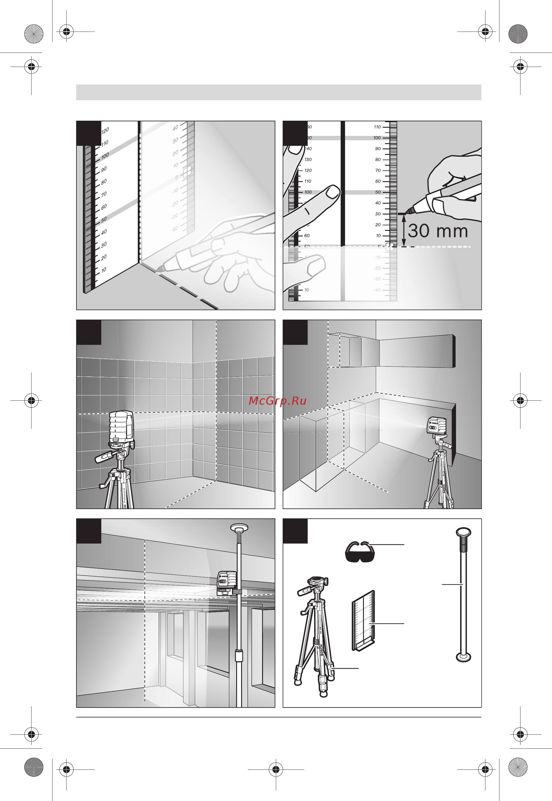 Bosch GLL 2+MM 2 (0601063A01) Инструкция по эксплуатации онлайн [5/217] 500466
