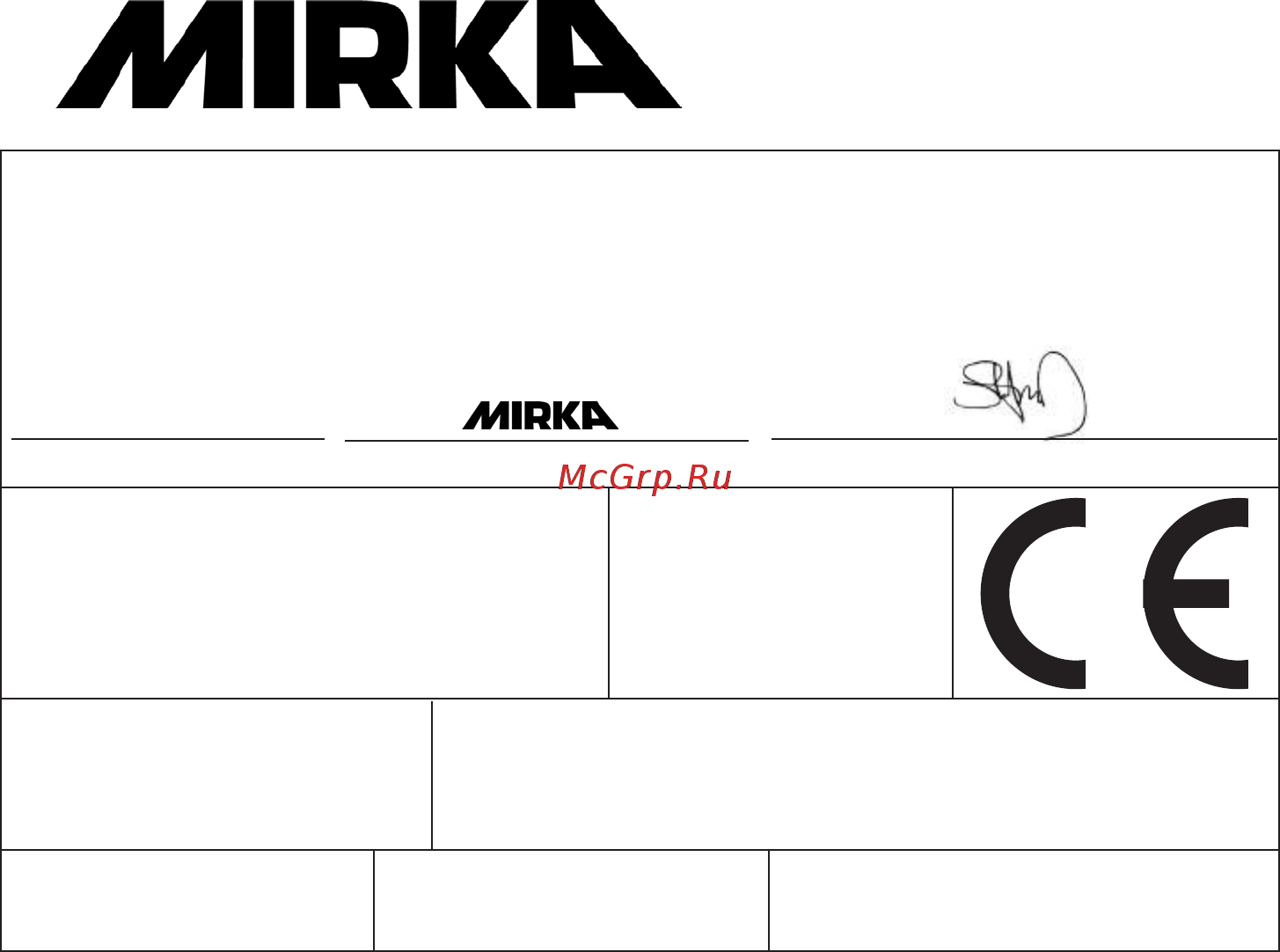 Mirka OS353CV [31/124] Mirka 10 000 opm 81 mm x 133 mm 3 in x 5 in orbital sanders