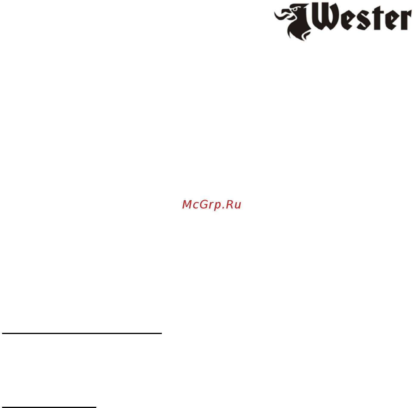 Wester EXS-20 Инструкция по эксплуатации онлайн [2/10] 501760