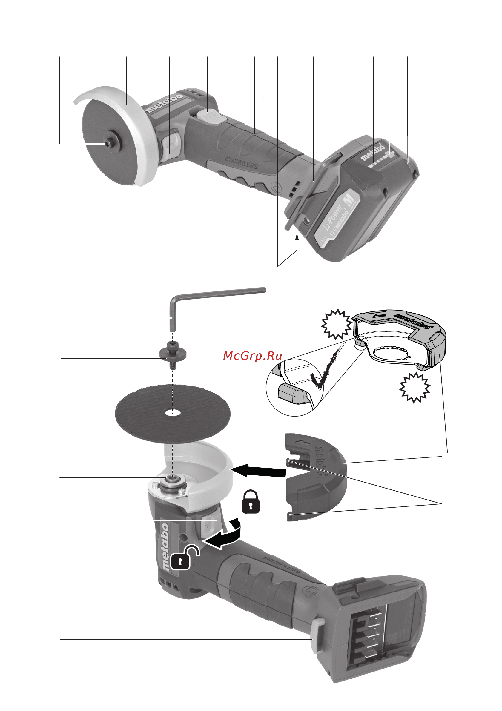 Metabo CC 18 LTX BL (600349850) без акк. и з.у Инструкция по эксплуатации онлайн [2/108] 668951