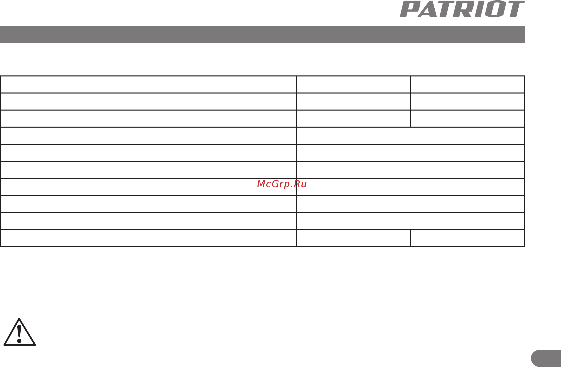 Patriot CSH 361 [9/12] Технические характеристики