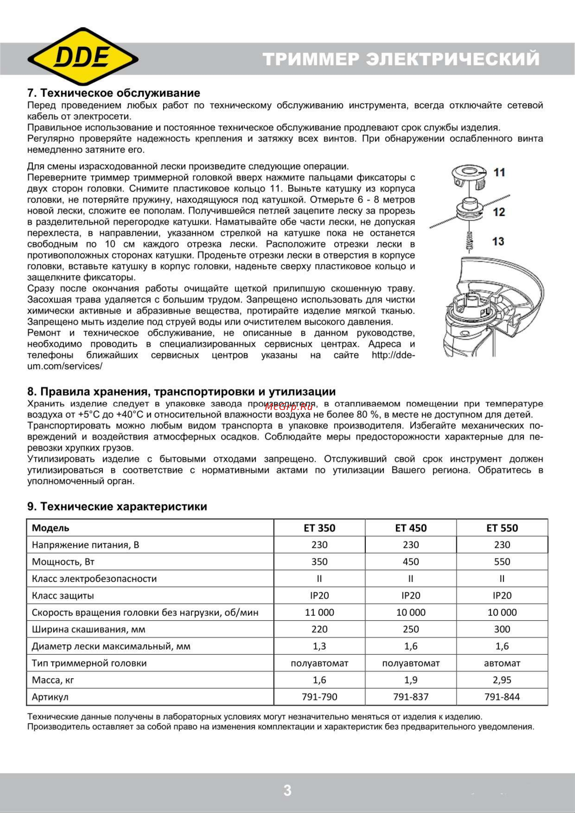 DDE ET450 791-837 [4/5] Техническое обслуживание