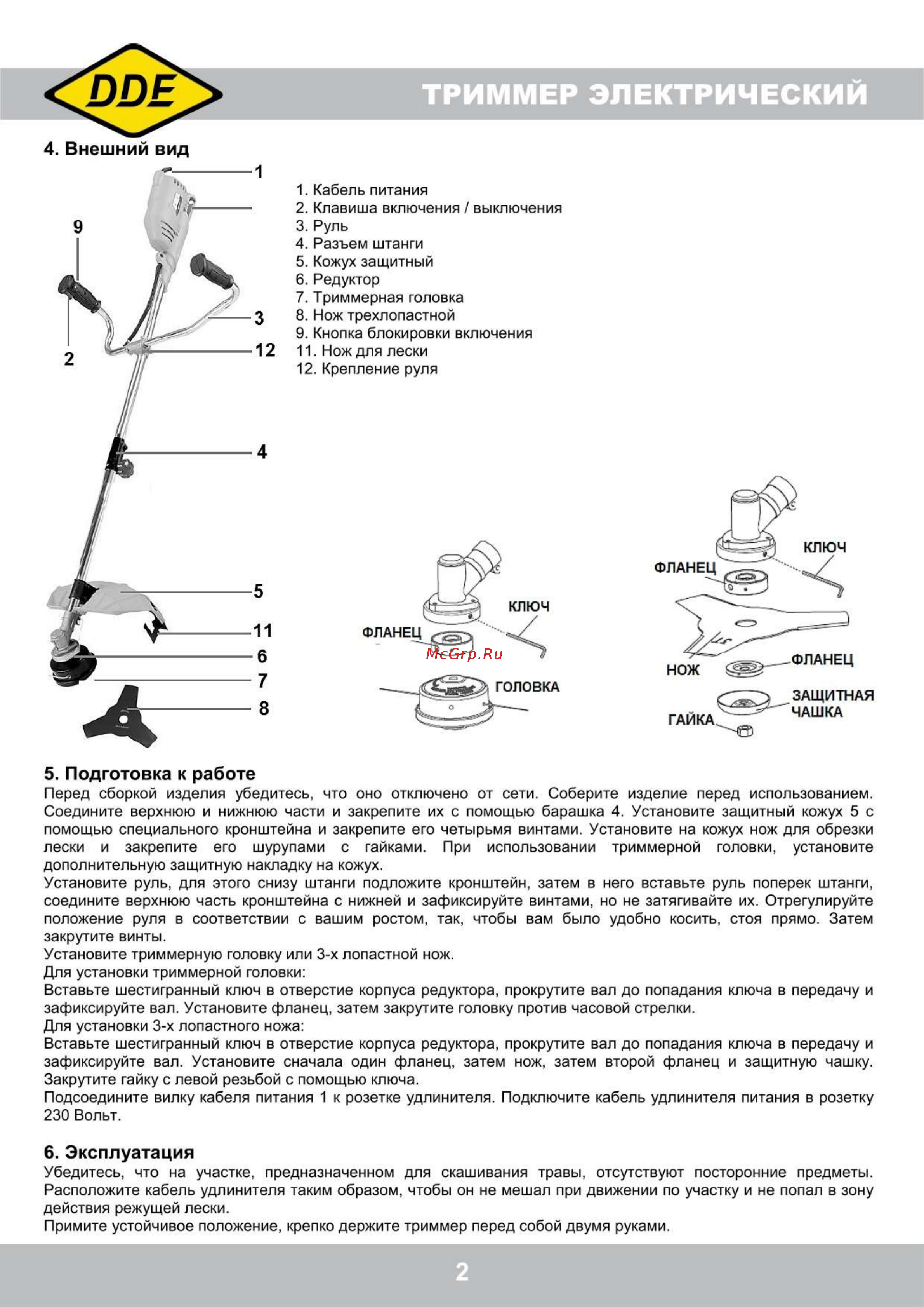 DDE 791-905 ET1800RV [3/5] Подготовка к работе