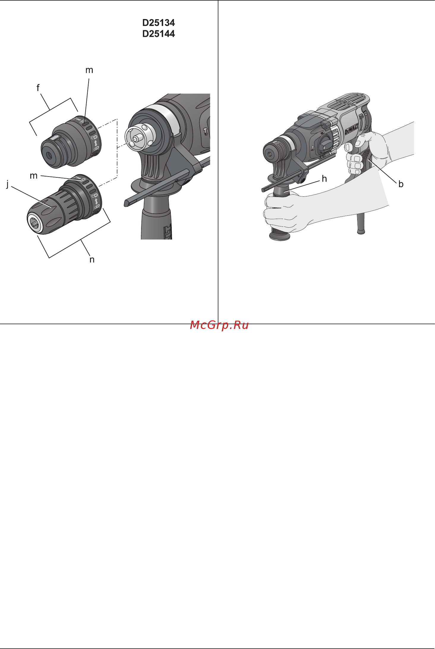 Dewalt D25143K Инструкция по эксплуатации онлайн [4/21] 503064