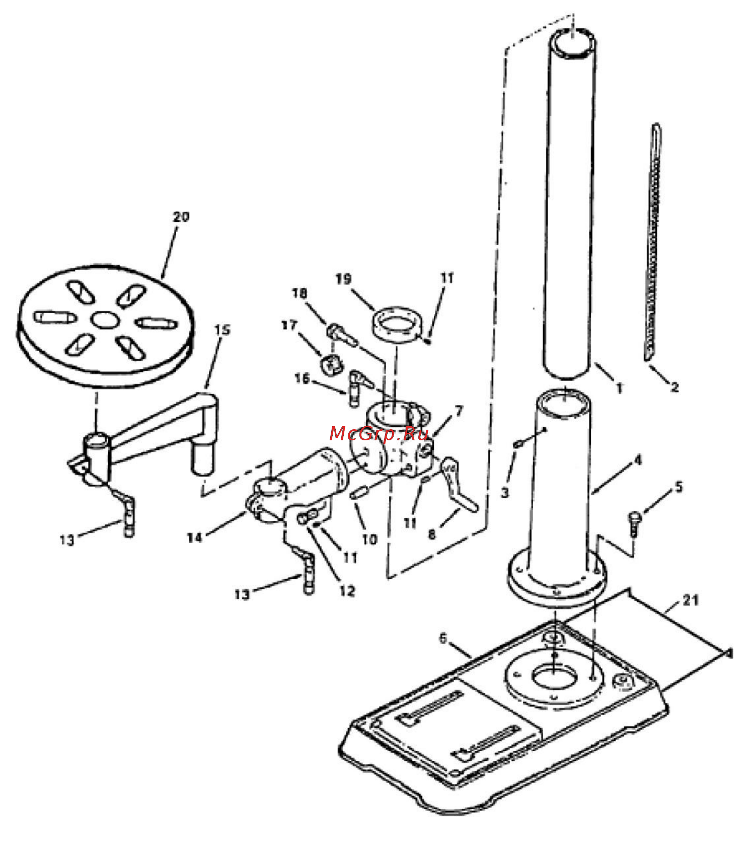 Белмаш BELMASH RDP430-16F S121A [18/21] Спецификация основания станка