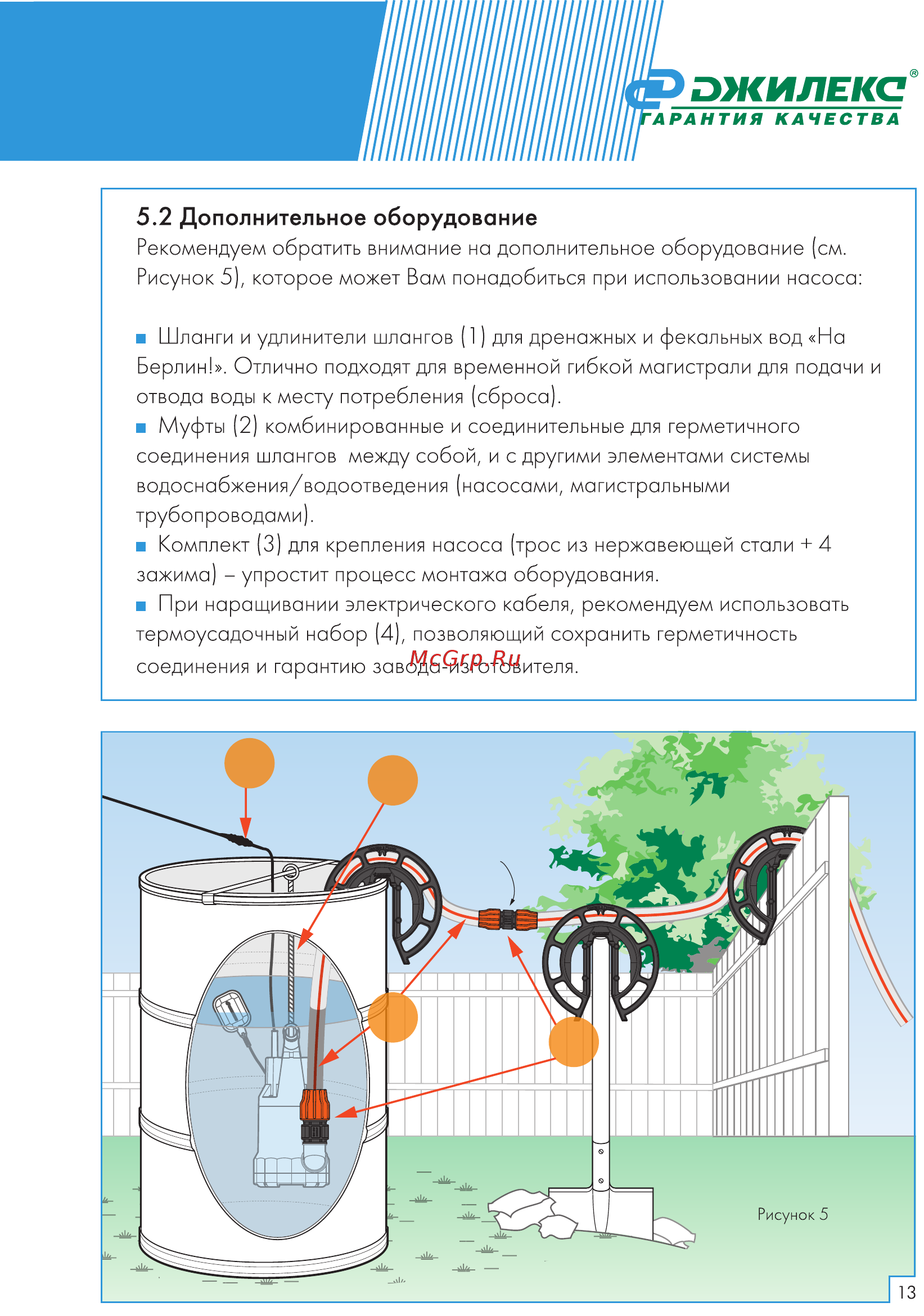 Джилекс Фекальник 260/10Н Инструкция по эксплуатации онлайн [15/24] 502417