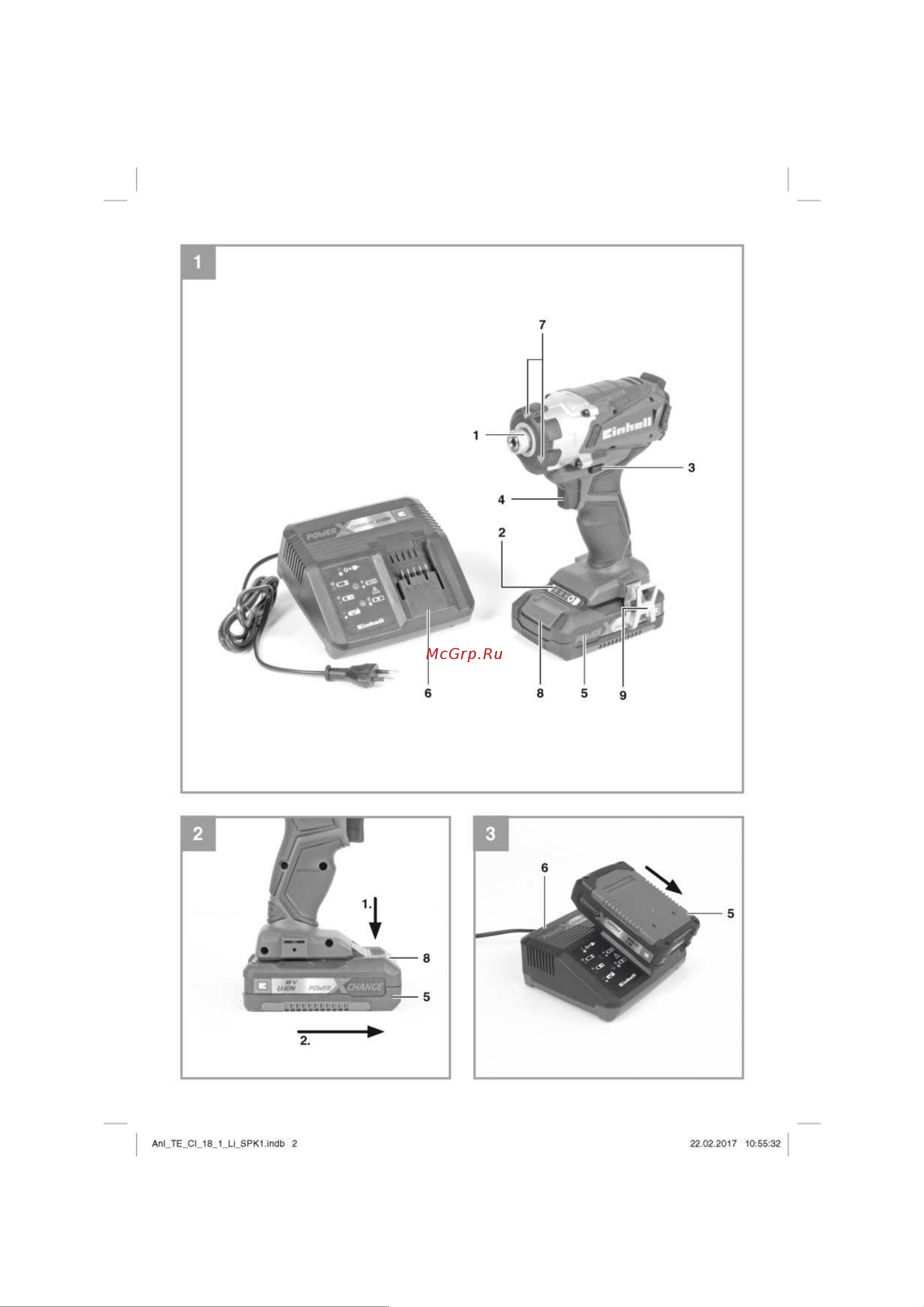 Einhell PXC TE-CI 18/1 Li-Solo (4510034) Инструкция по эксплуатации онлайн [2/13] 502478