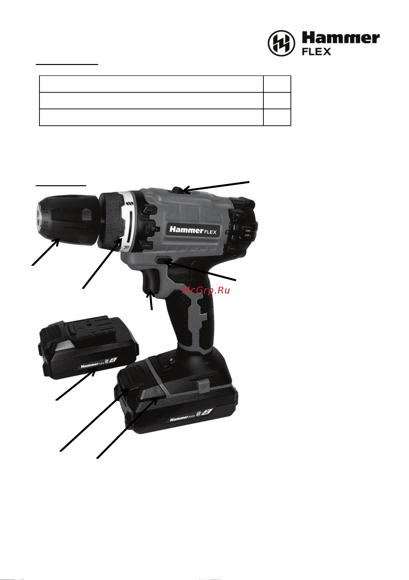 Hammer Flex ACD180Li (101-046) Инструкция по эксплуатации онлайн [4/24] 644645
