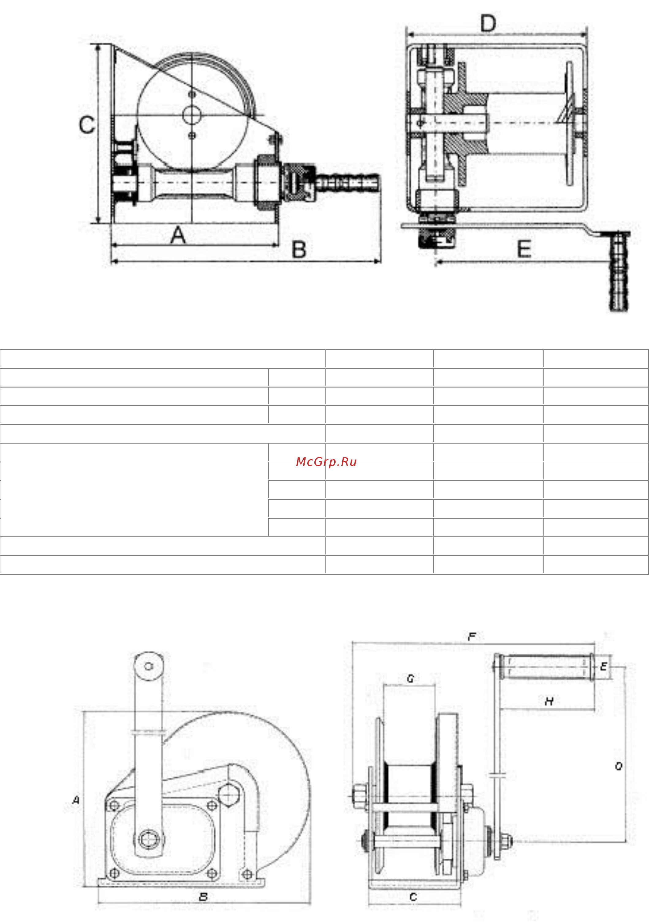 Euro-lift AHW2600, 13996 [3/10] Технические характеристики лебедок модель vs