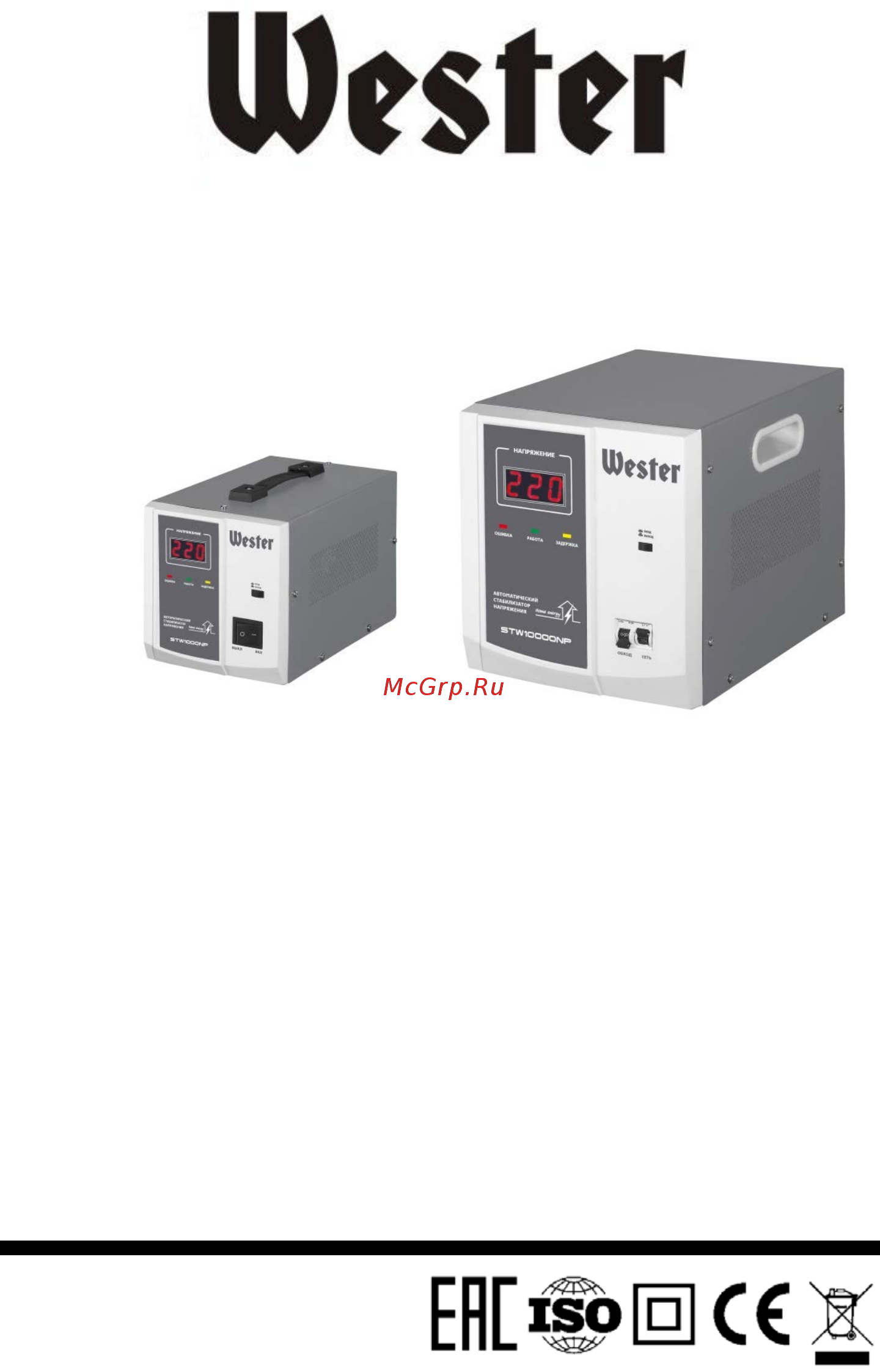 Wester STW10000NP (180-011) Инструкция по эксплуатации онлайн