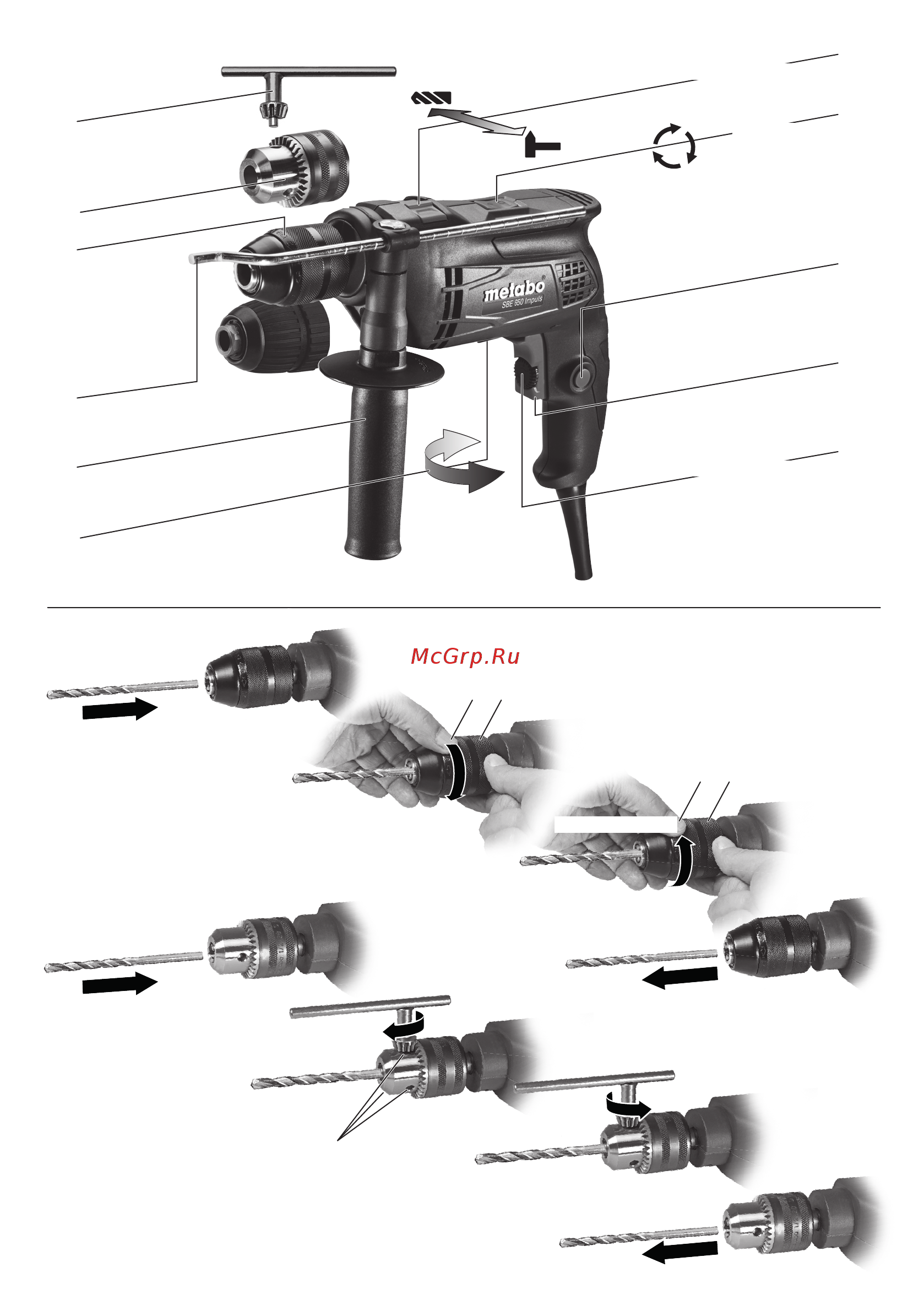 Metabo SBE 650 Impuls (600672500) Инструкция по эксплуатации онлайн [2/68] 506941