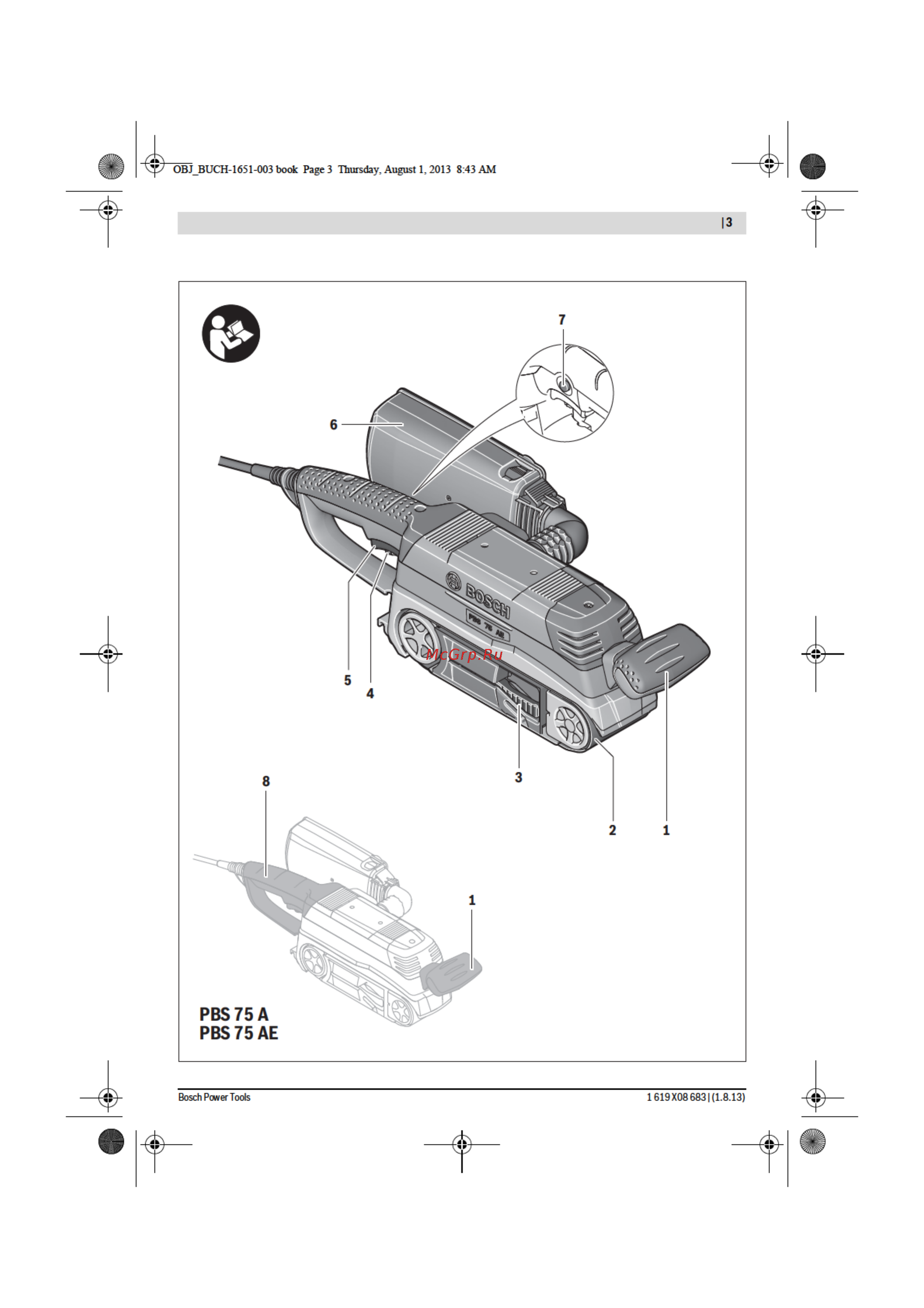 Bosch PBS 75 A (06032A1020) Инструкция по эксплуатации онлайн [3/17] 503286