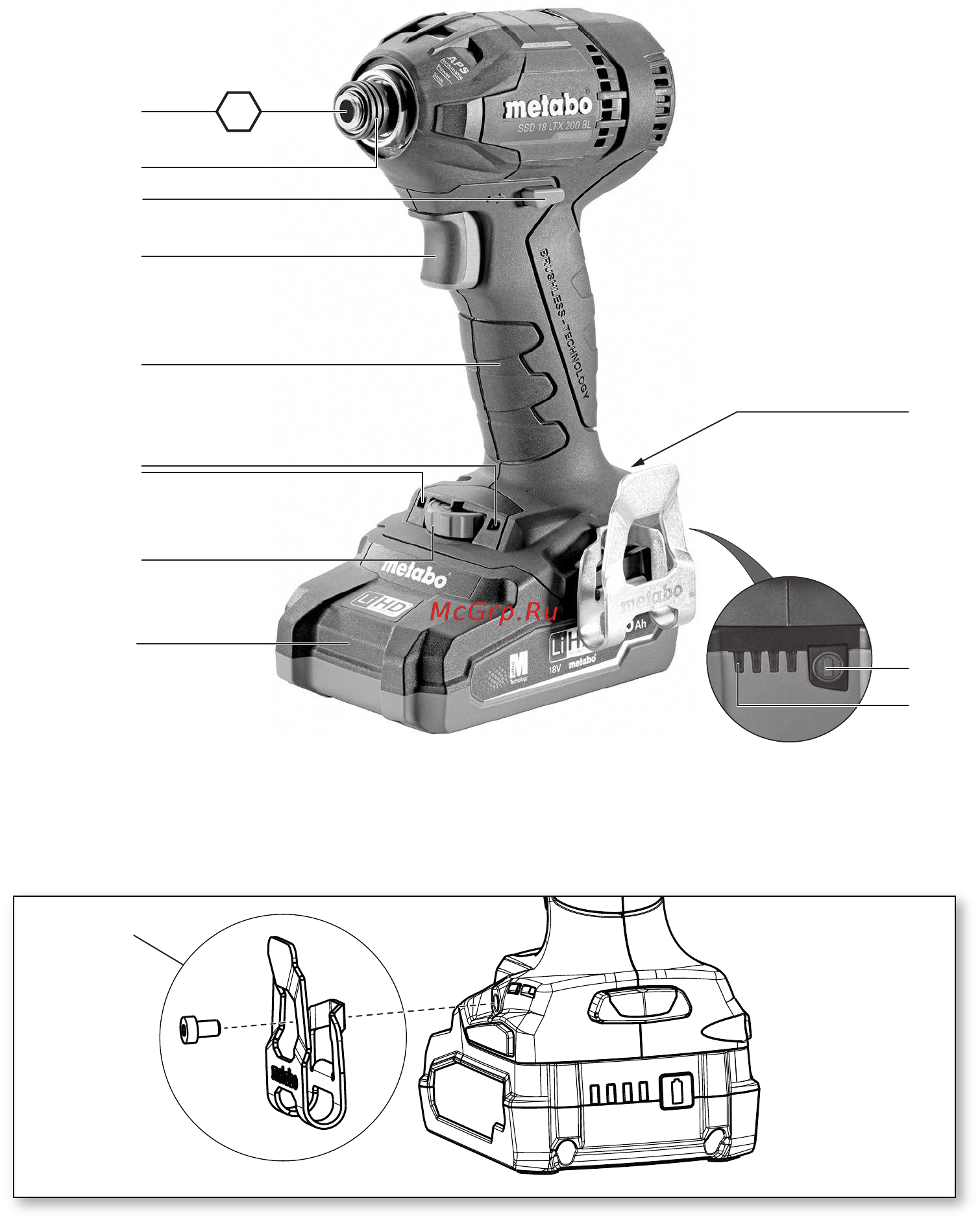 Metabo SSD 18 LTX 200 BL (602396800) Инструкция по эксплуатации онлайн [2/68] 503472