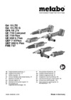 Metabo GA 18 LTX (600638890) Инструкция по эксплуатации
