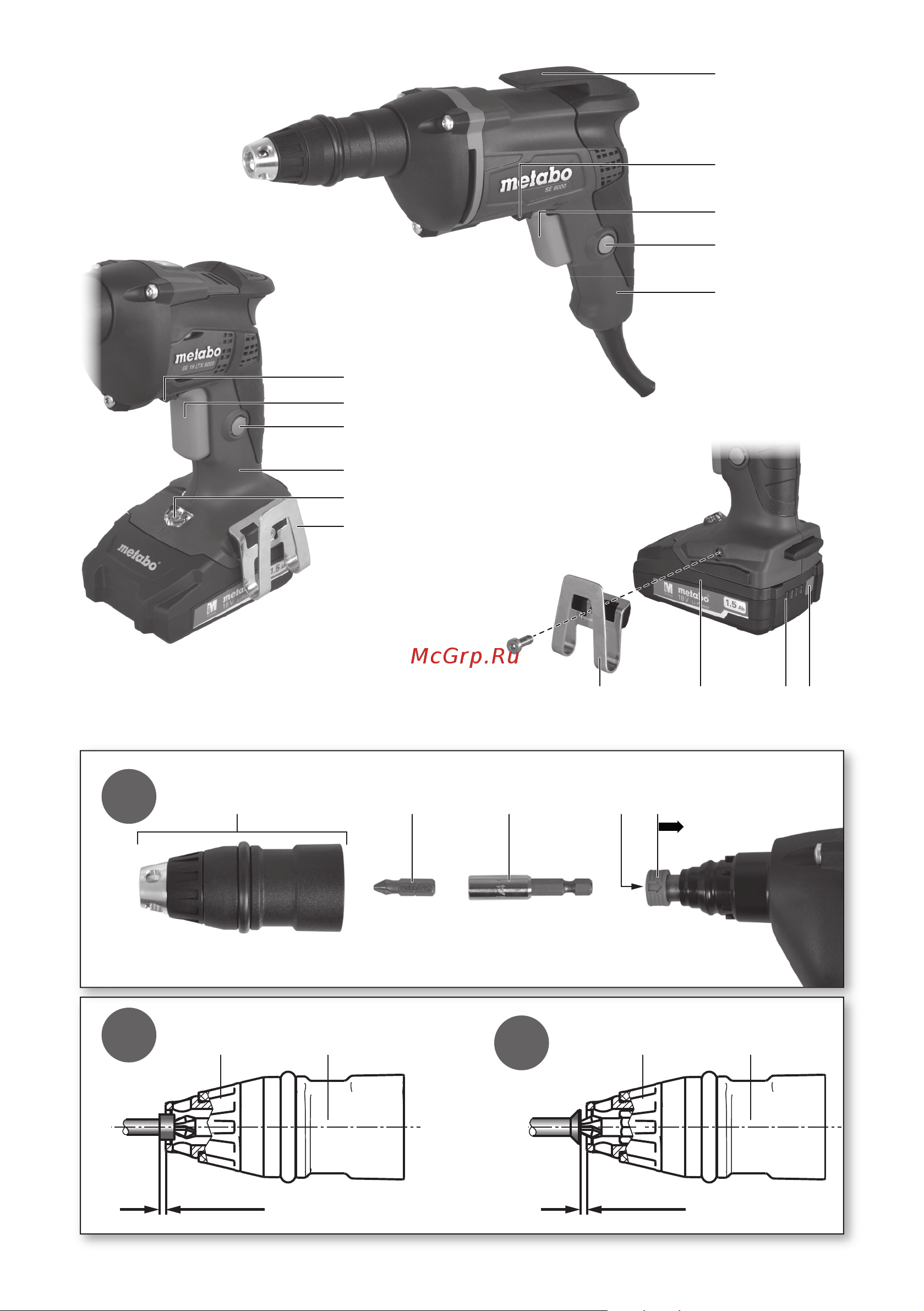Metabo SE 18 LTX 2500 (620047890) Инструкция по эксплуатации онлайн [2/76] 503602