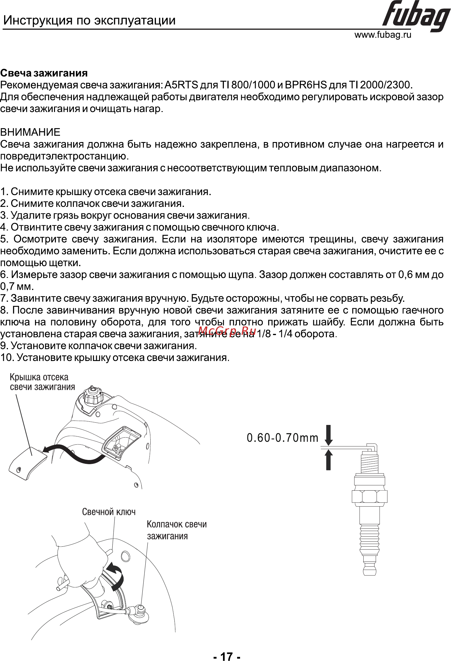 Fubag TI 800 838977 [18/22] Инструкция по эксплуатации