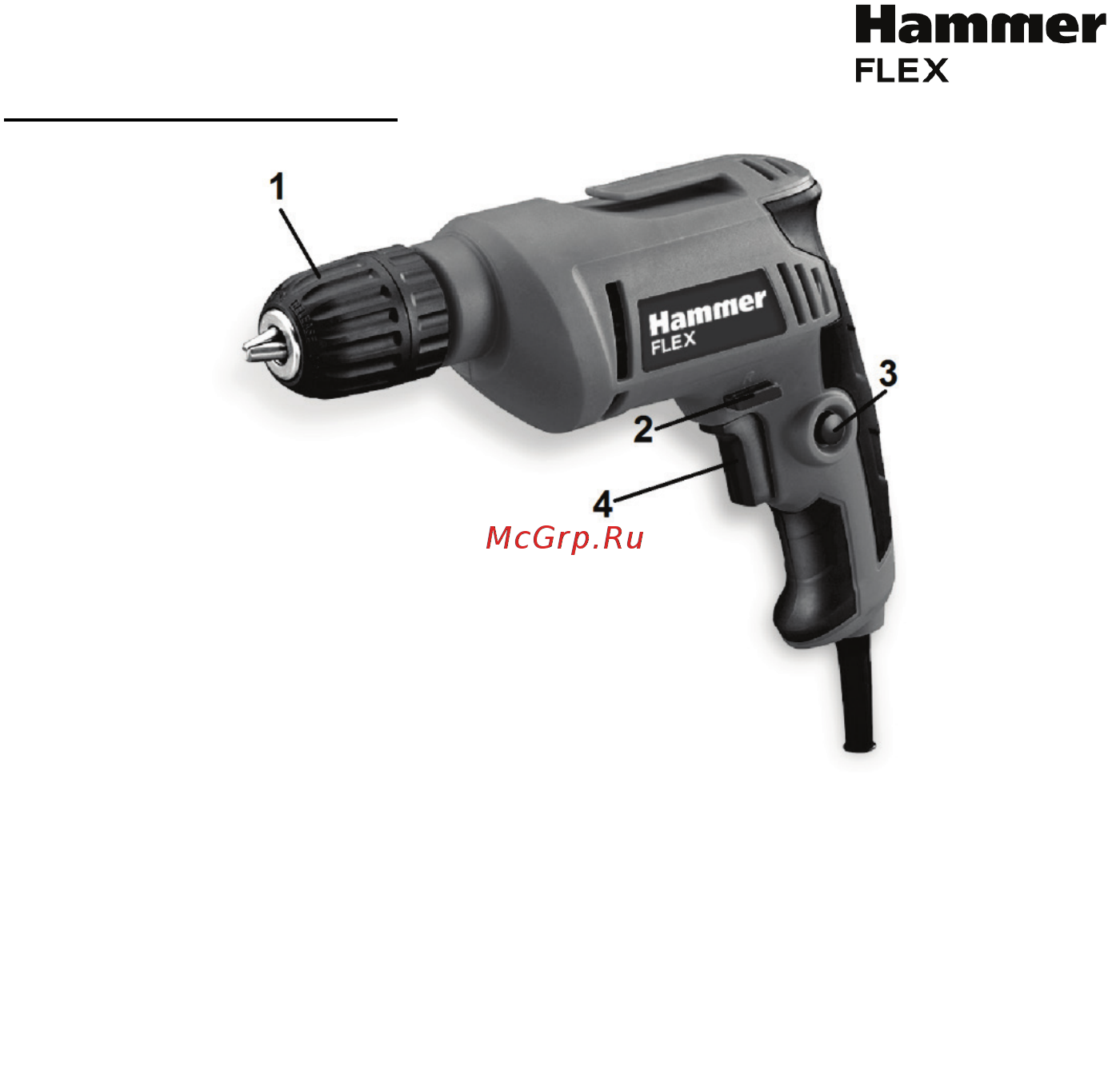 Hammer Flex DRL500С (109-013) [3/16] Www hammer pt com