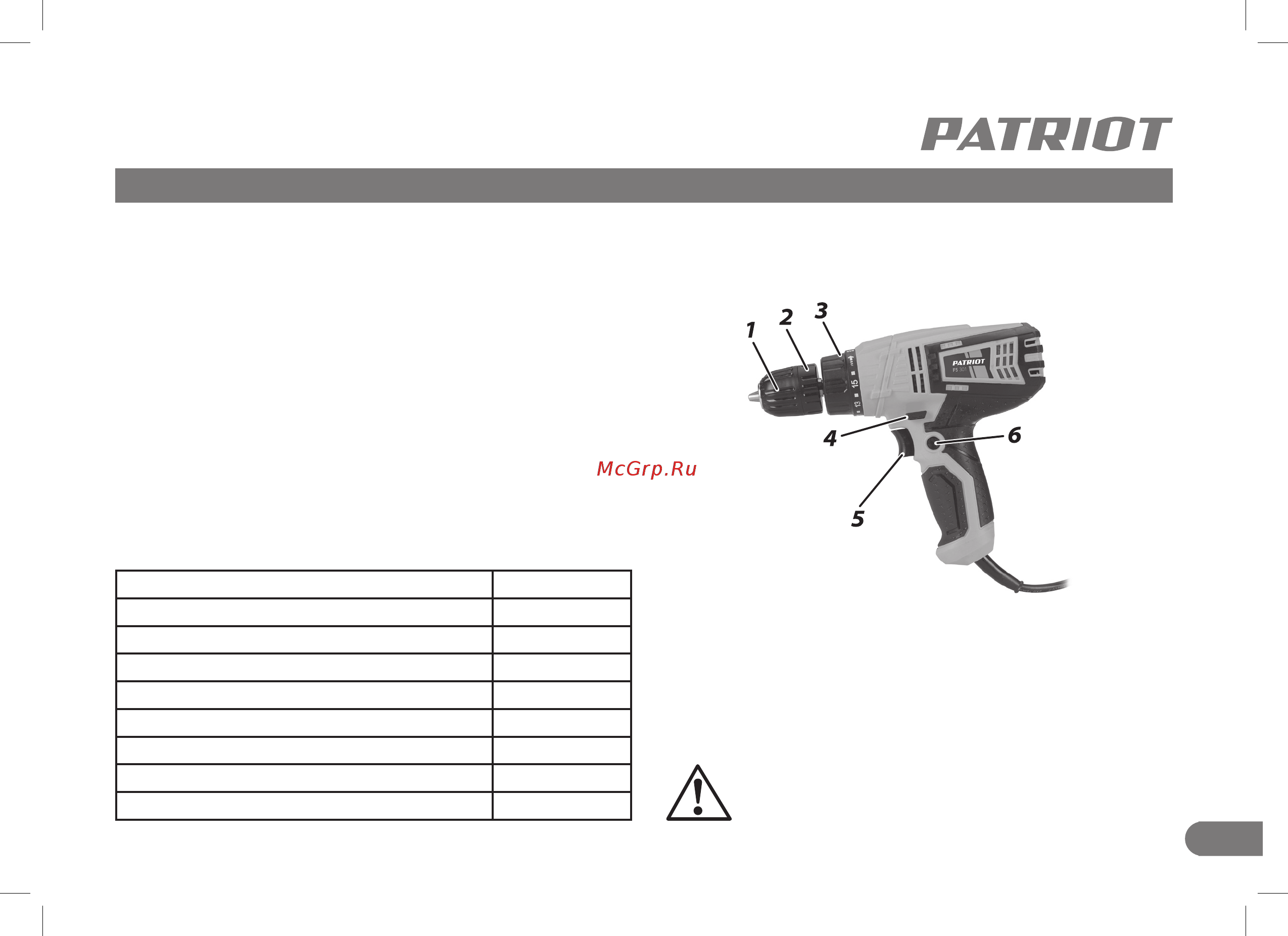 Patriot FS301 The One Инструкция по эксплуатации онлайн [5/22] 503949