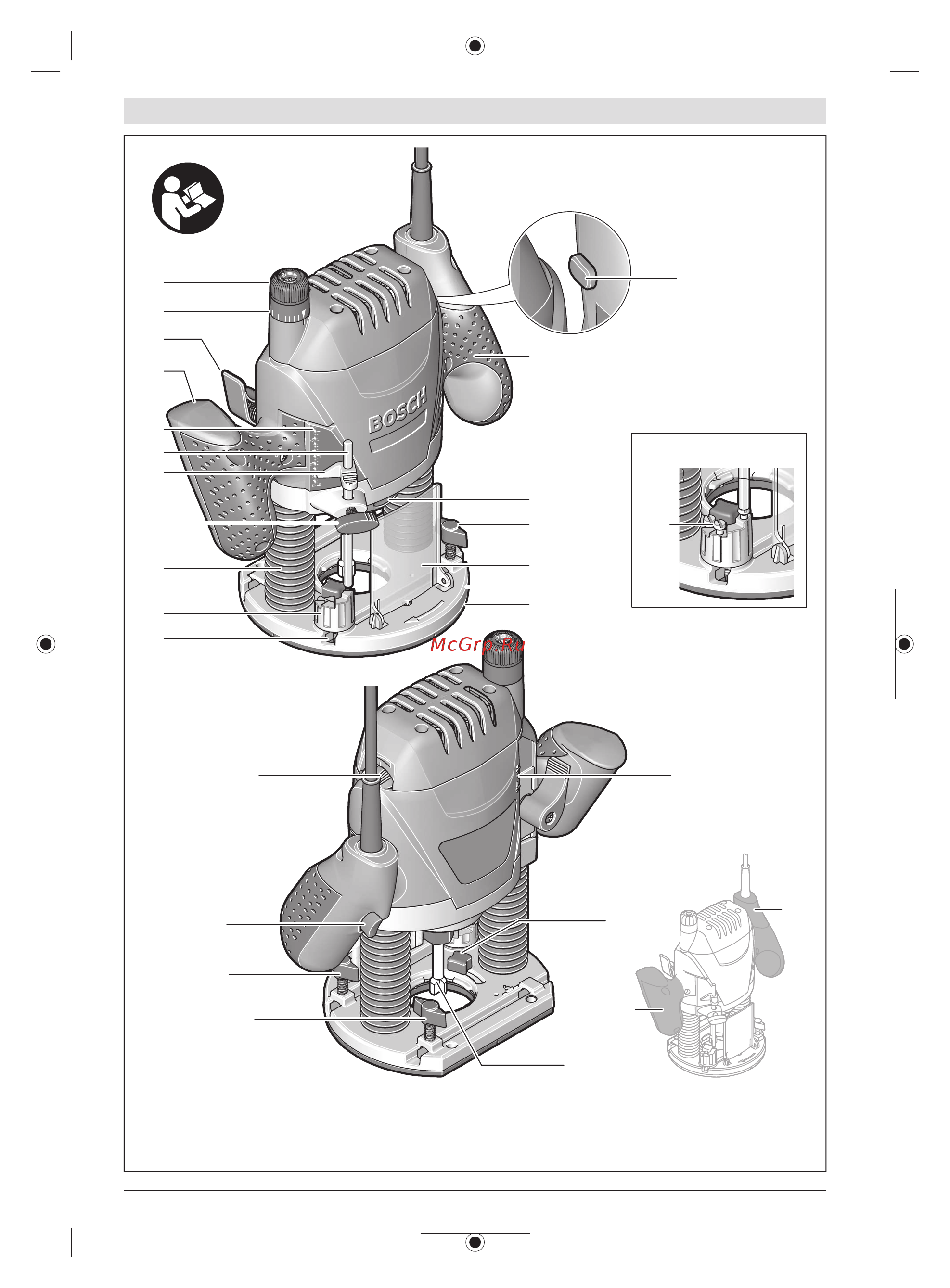 Bosch POF 1400 ACE (060326C801) + набор 6 фрез [3/131] Pof 1200 ae