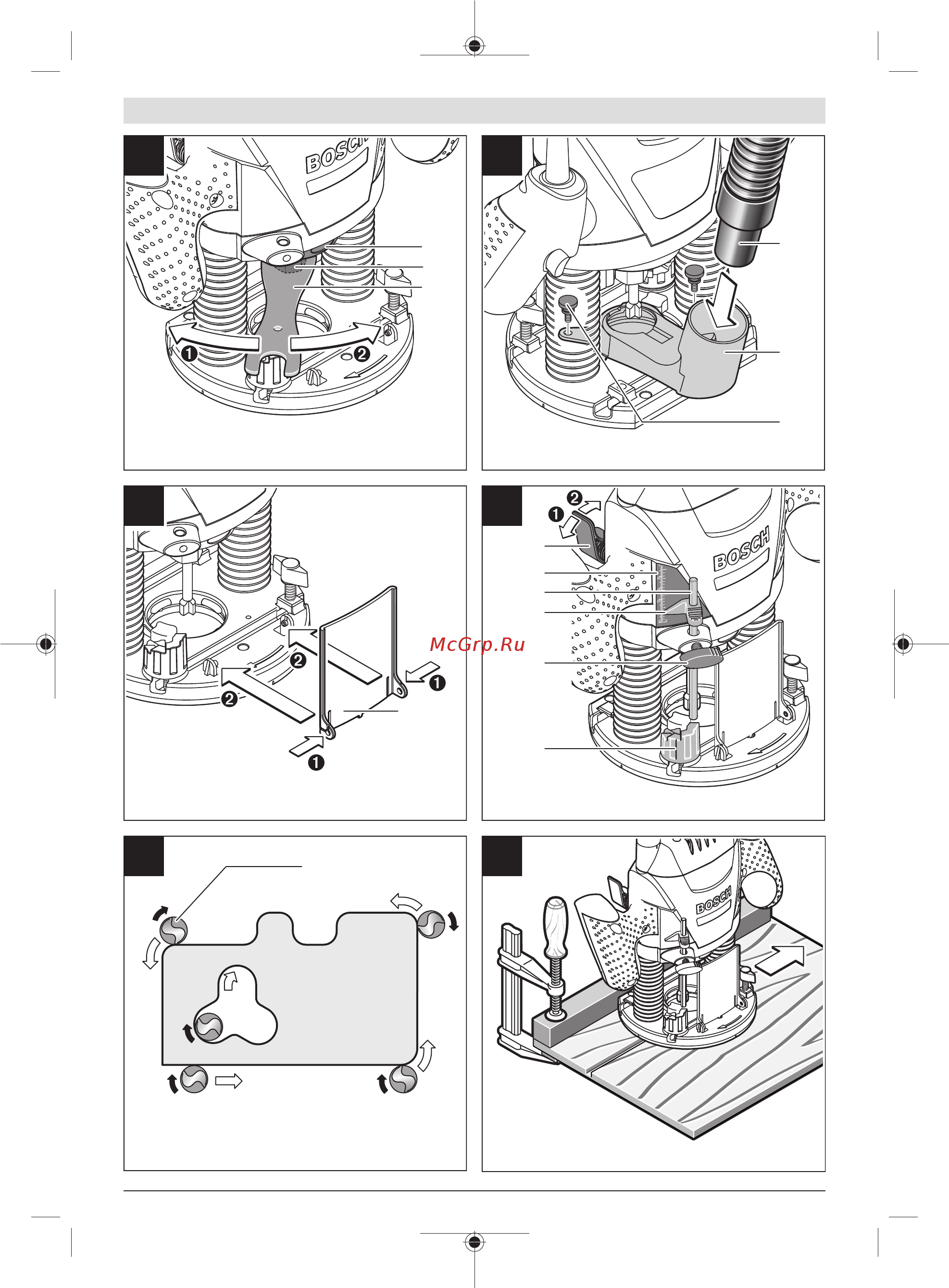 Bosch POF 1400 ACE (060326C801) + набор 6 фрез Инструкция по эксплуатации онлайн [4/131] 503952