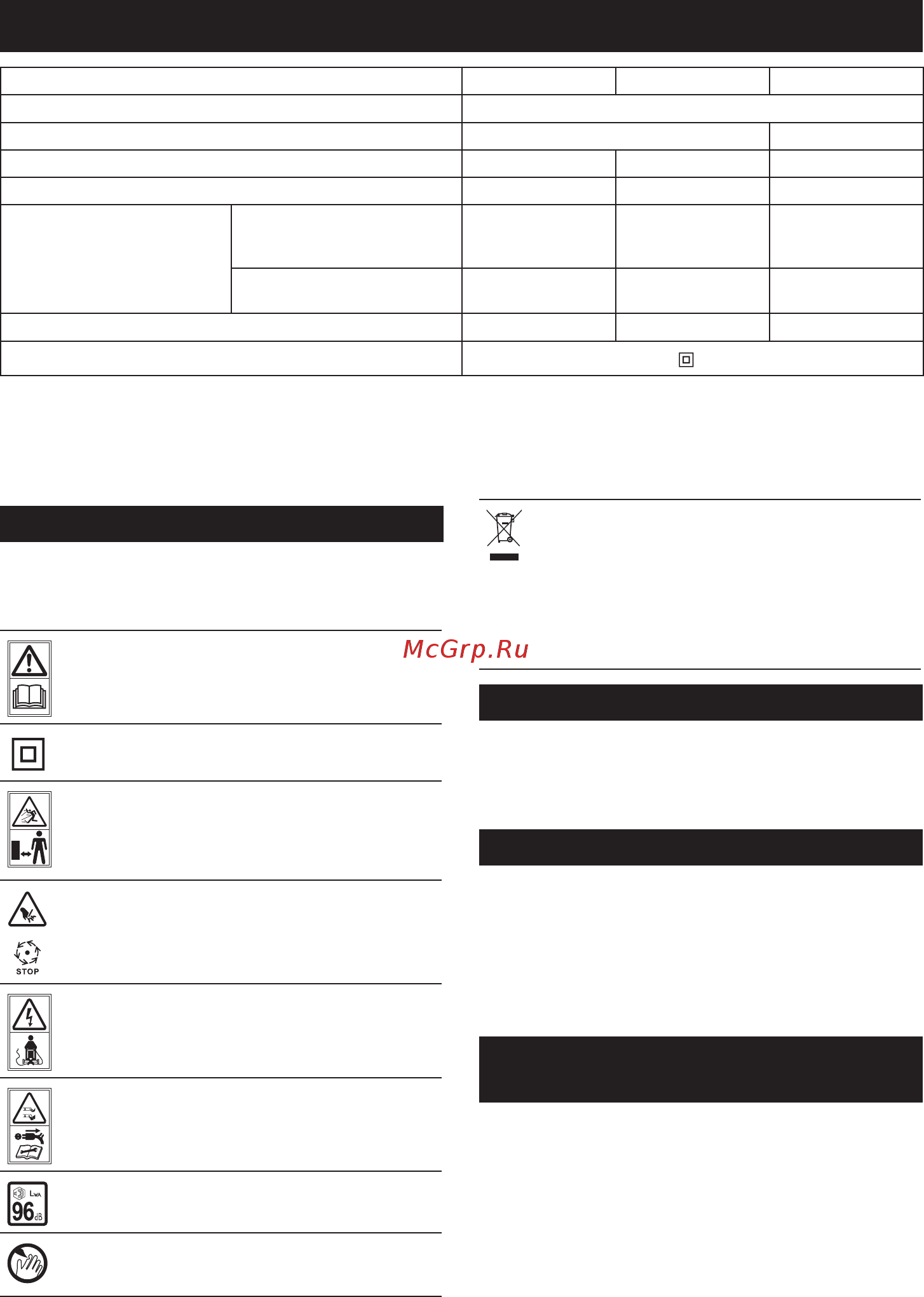 Makita ELM3720 [94/232] Tekniske data