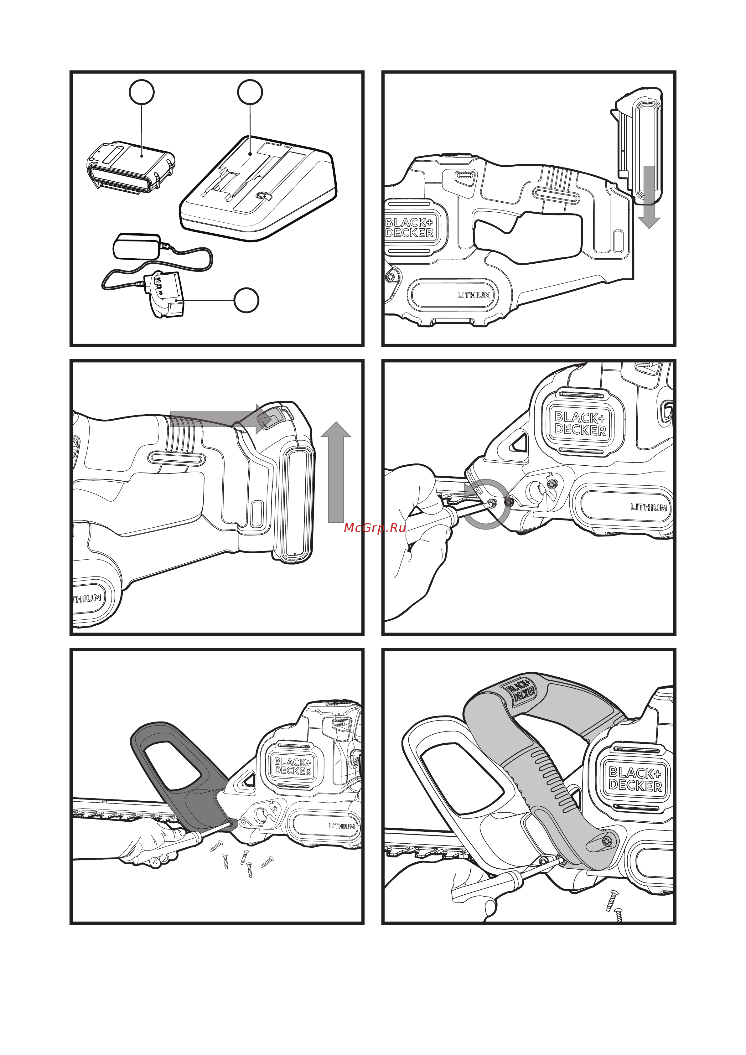 BLACK & DECKER Кусторез GTC18452PC-QW +Нож BDHT0-10197 Инструкция по эксплуатации онлайн [2/20] 672364