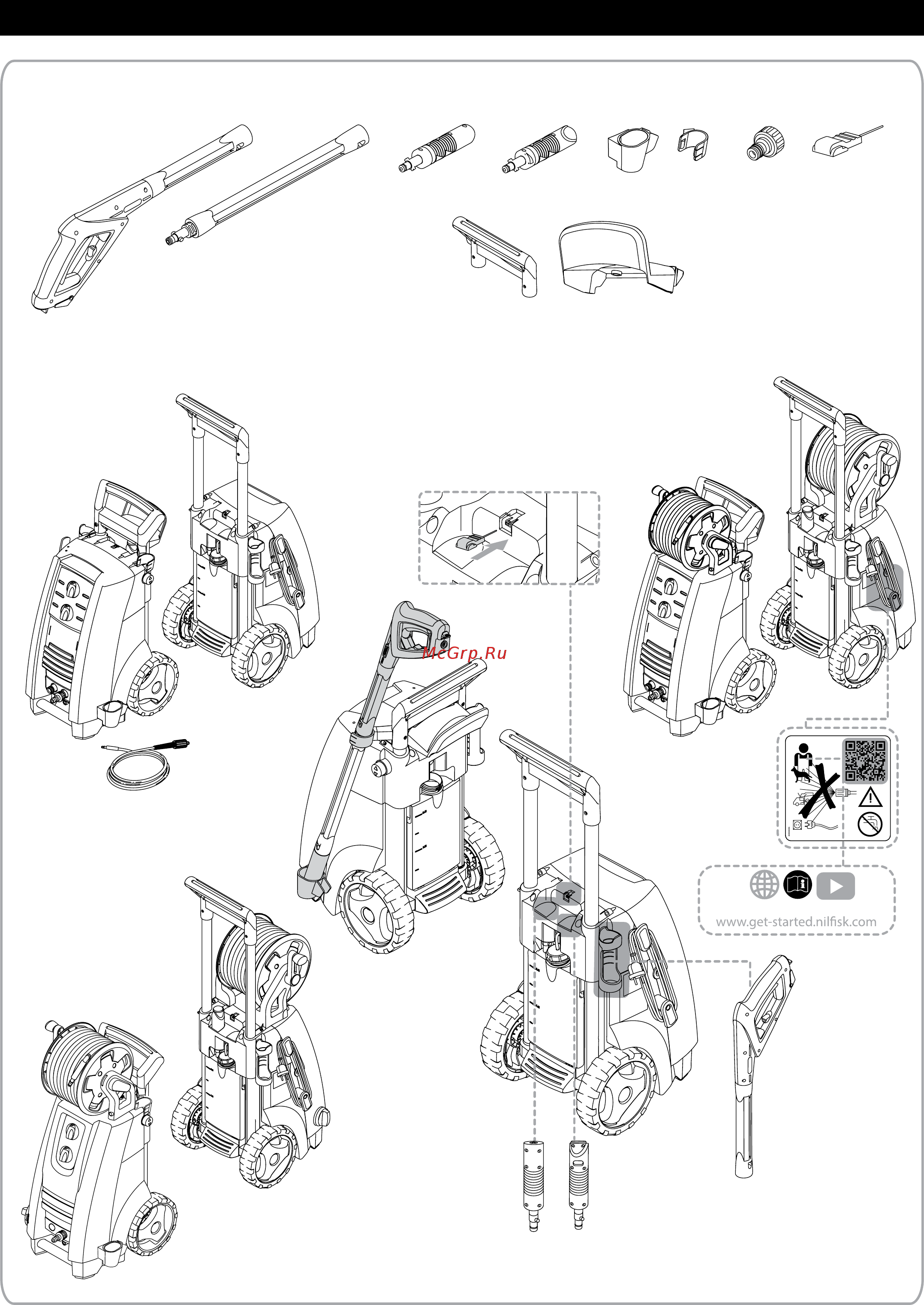 Nilfisk P 160.2-12 X-TRA 128470799 [5/17] Часть 1 2 мойка высокого давления