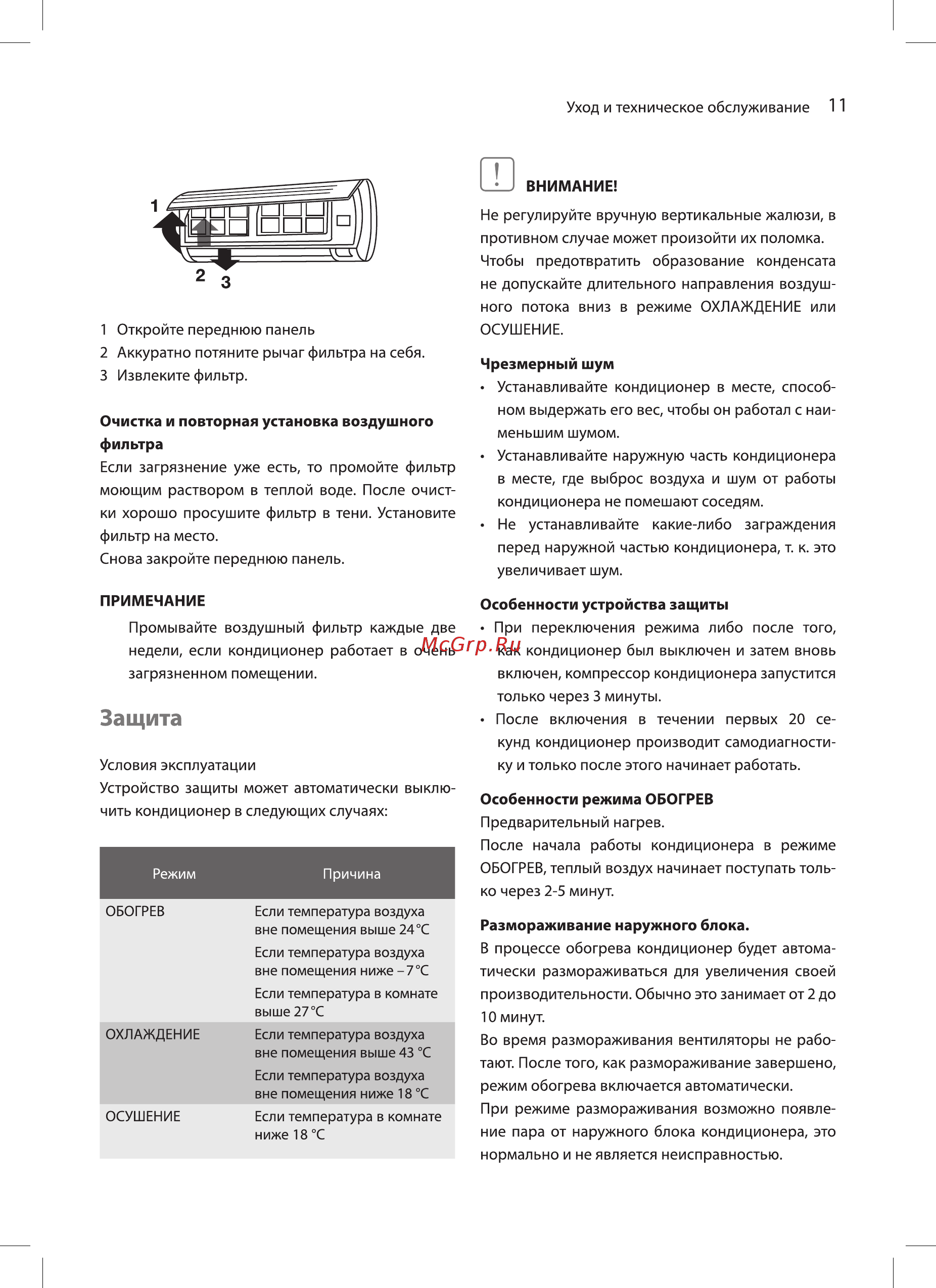 Ballu BSPR-30HN1 [11/19] Защита
