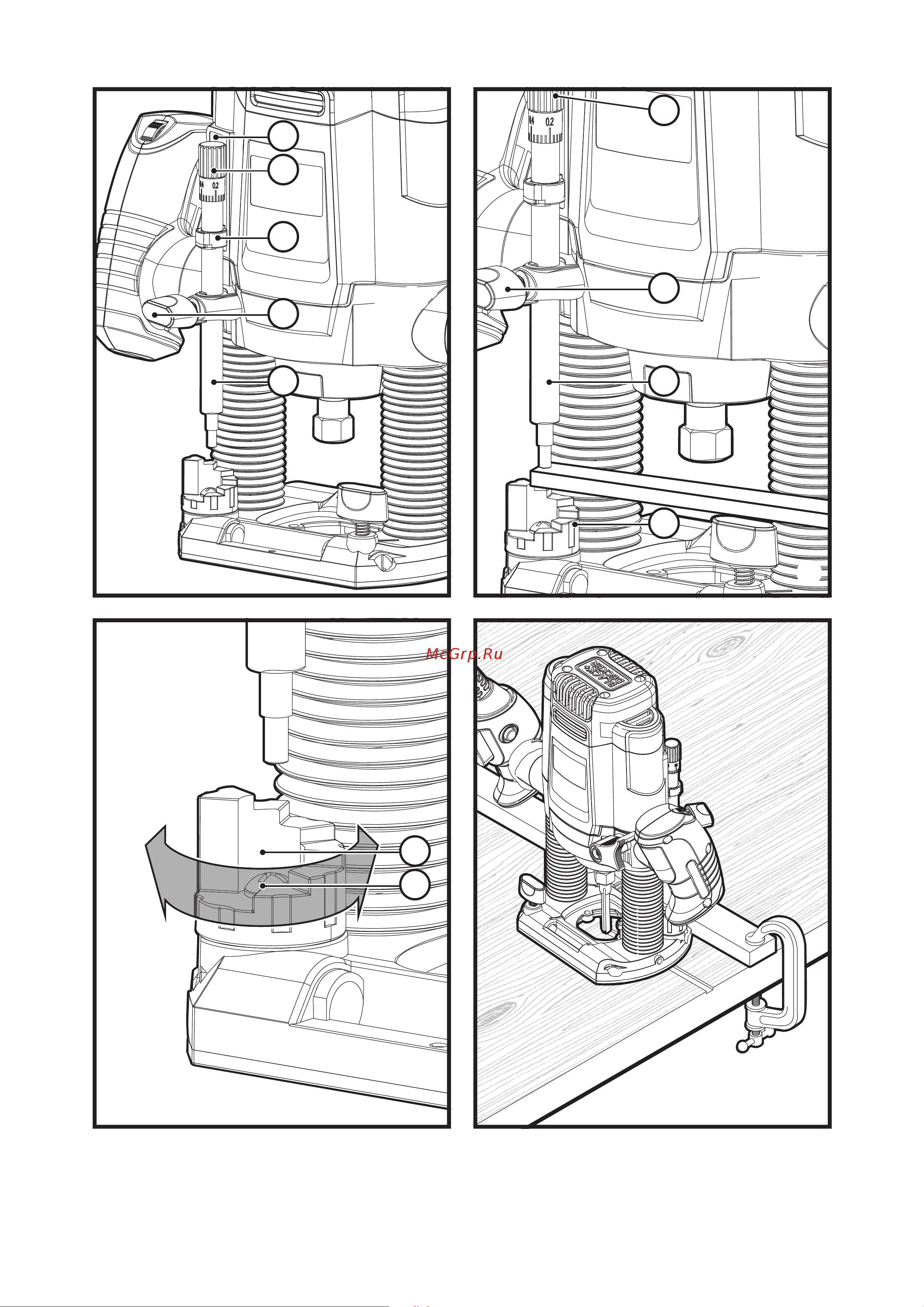 Black & Decker Фрезер KW1200EKA-QS +Сумка BDST73821-RU Инструкция по эксплуатации онлайн [5/20] 505660