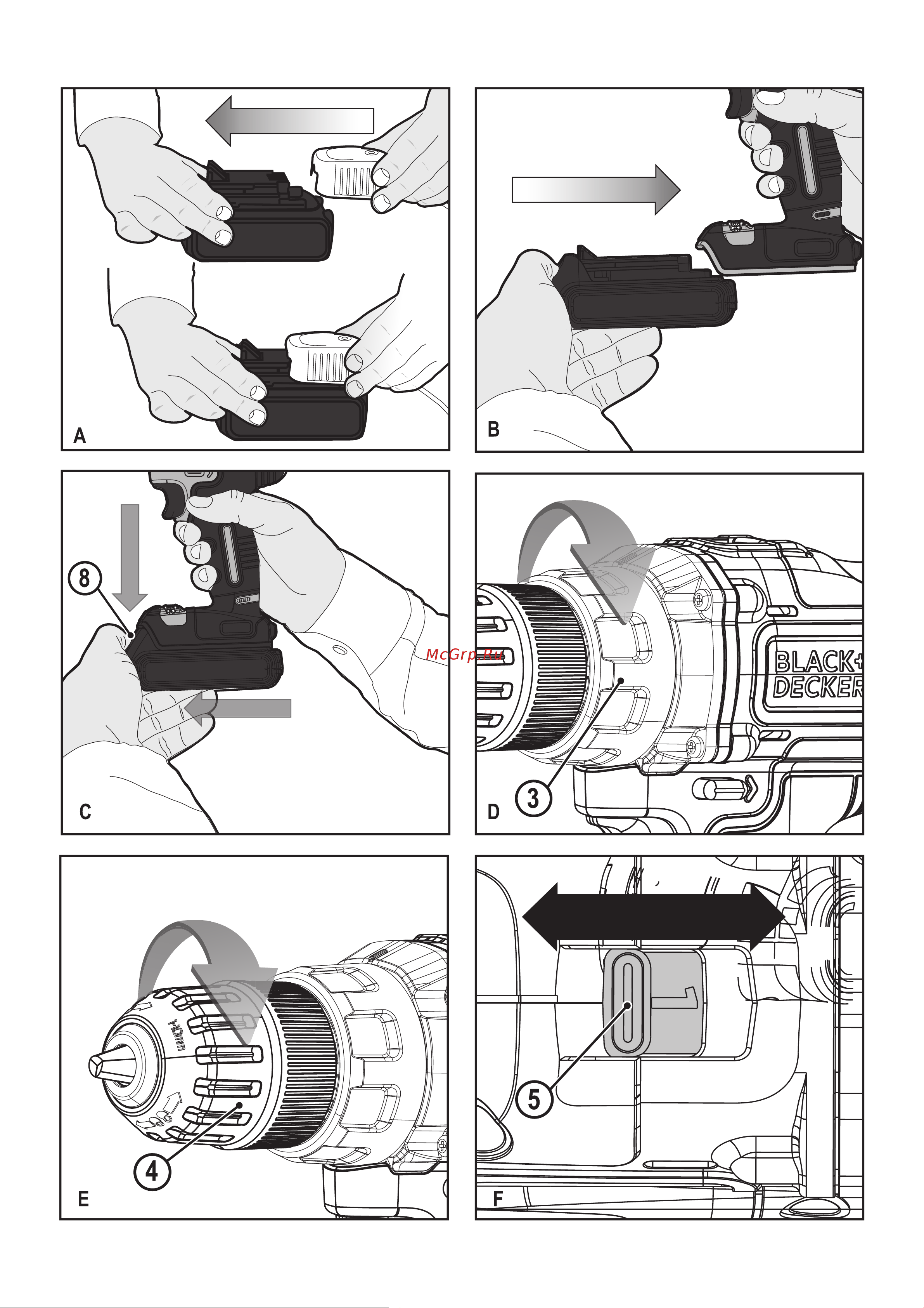Black & Decker BDCDD186K1B Инструкция по эксплуатации онлайн [2/16] 505668