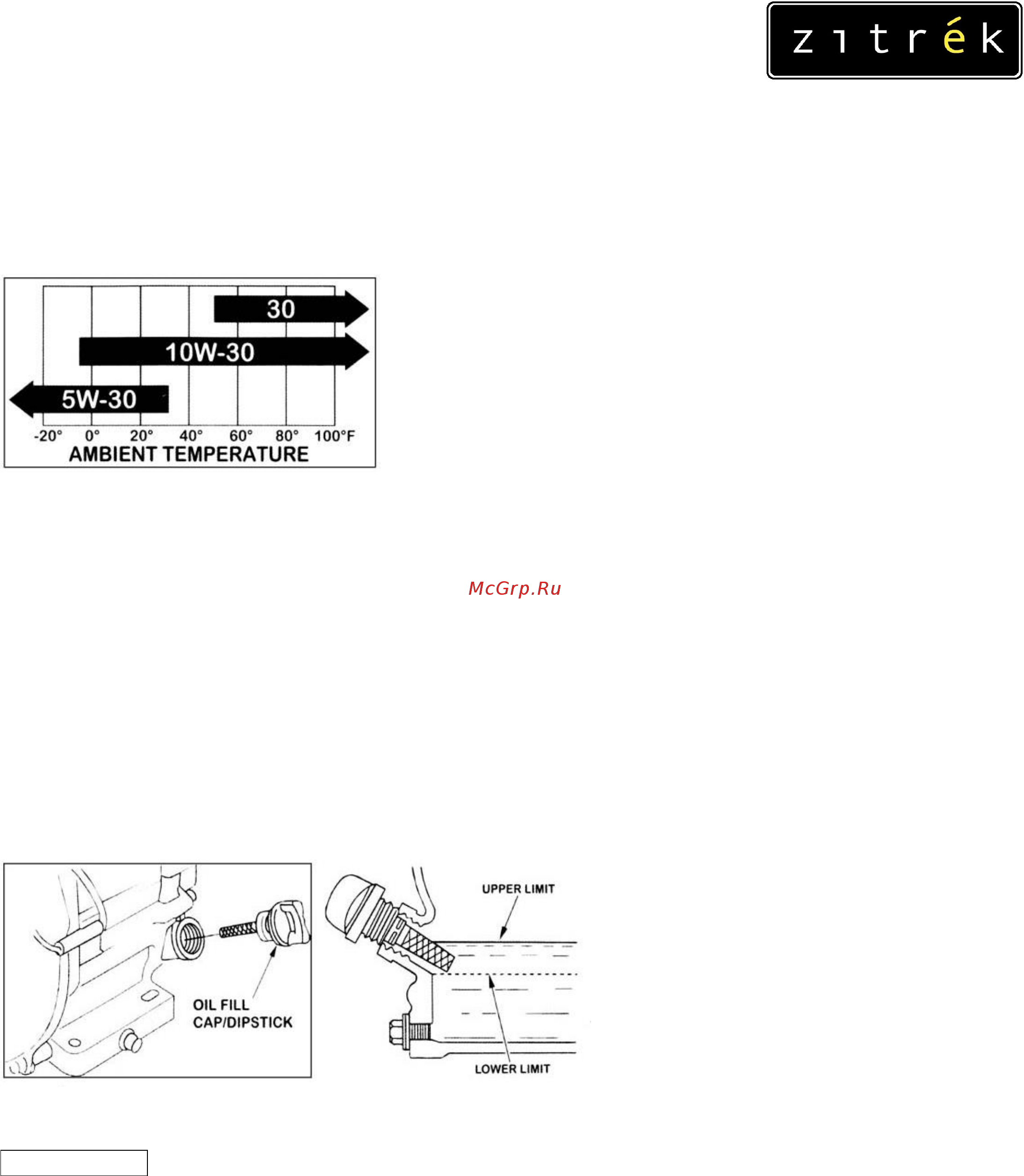Zitrek PGT1200 [16/28] Проверка уровня масла