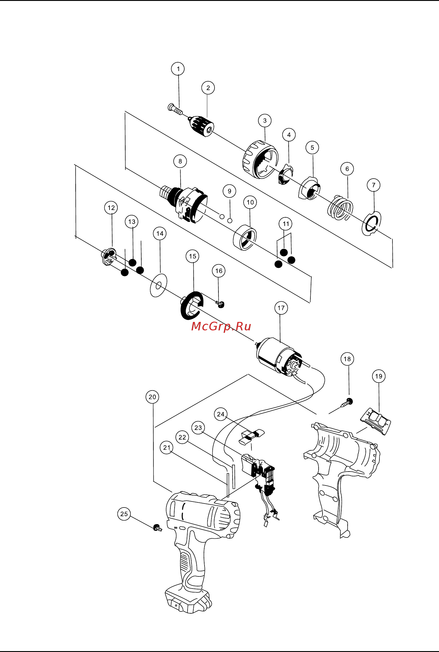 Bort BAB-12x2Li-FDK [18/32] Exploded view