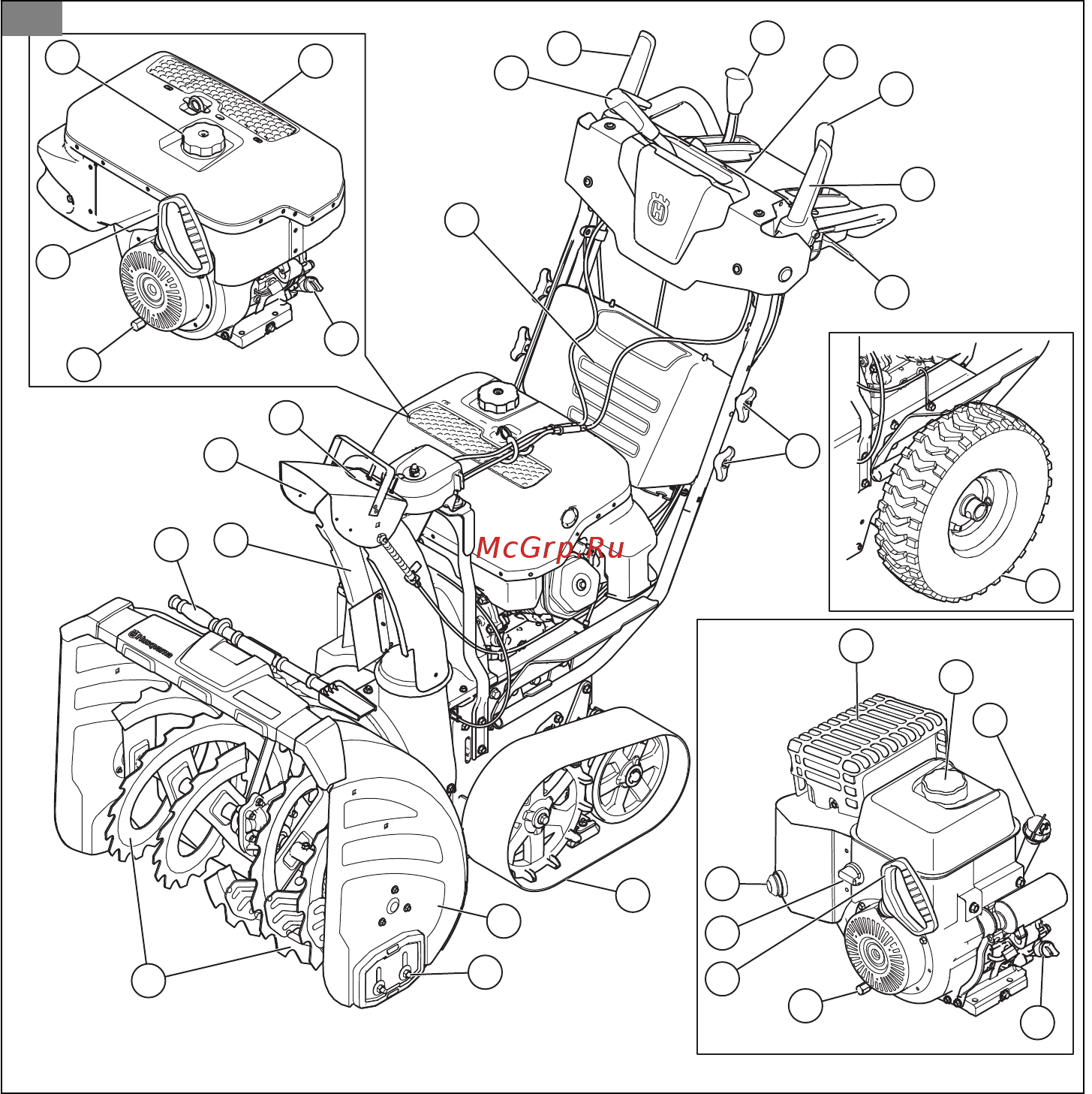 Husqvarna ST427T (9619301-33) Инструкция по эксплуатации онлайн [2/132] 515043