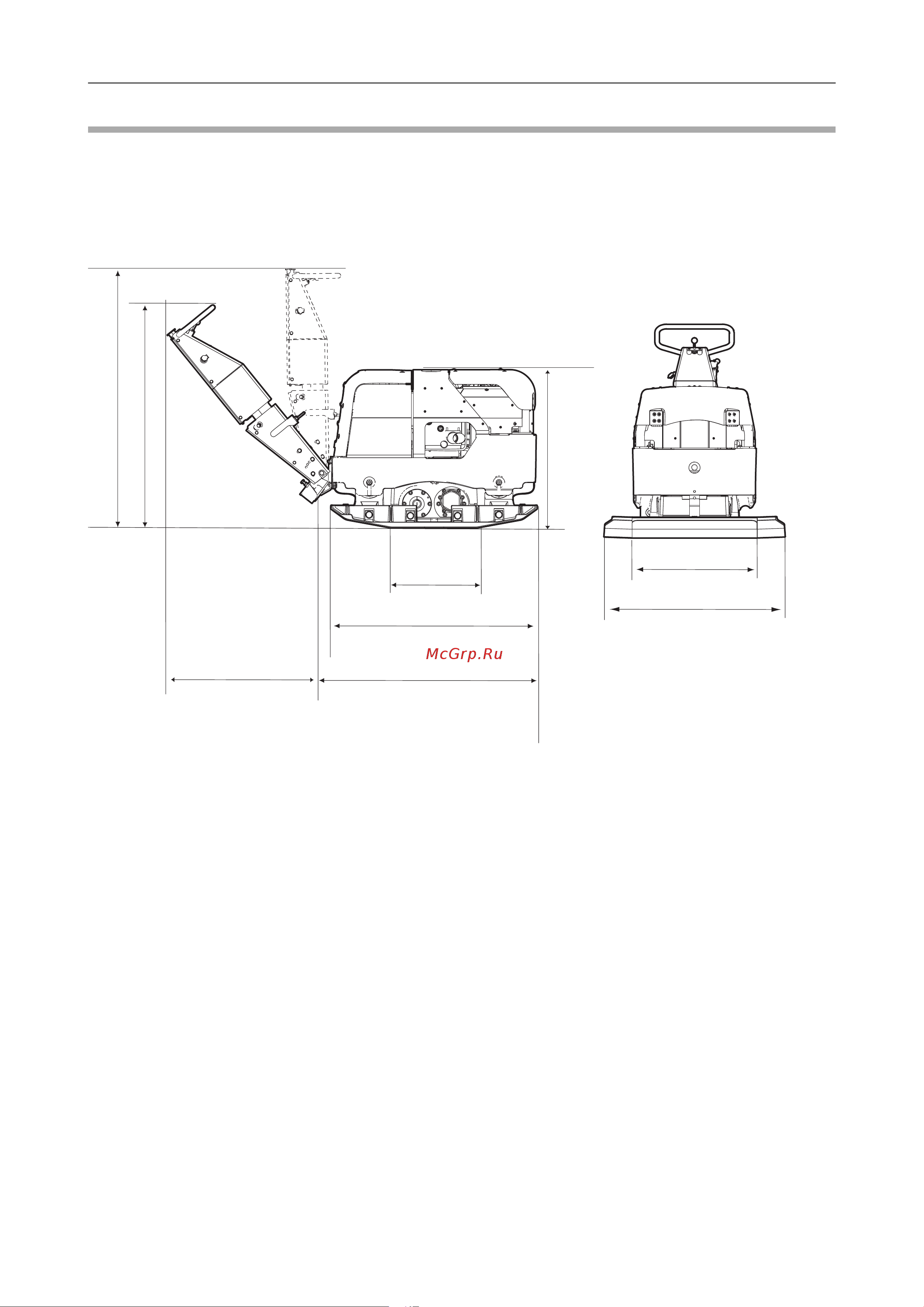 HUSQVARNA CONSTRUCTION LH 700 Е [31/36] Размеры