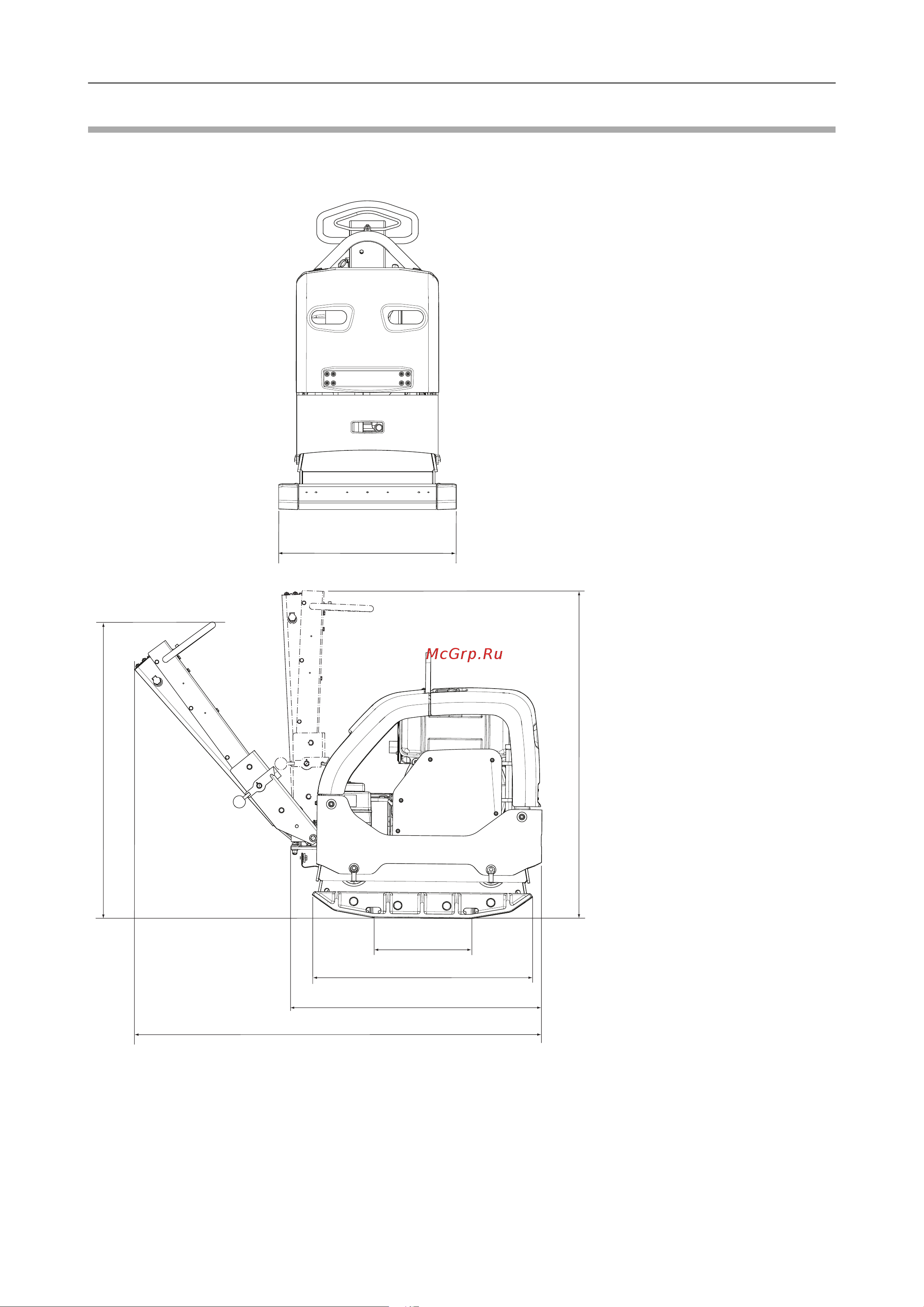 Husqvarna LG 504 DE [41/44] Размеры с удлинениями