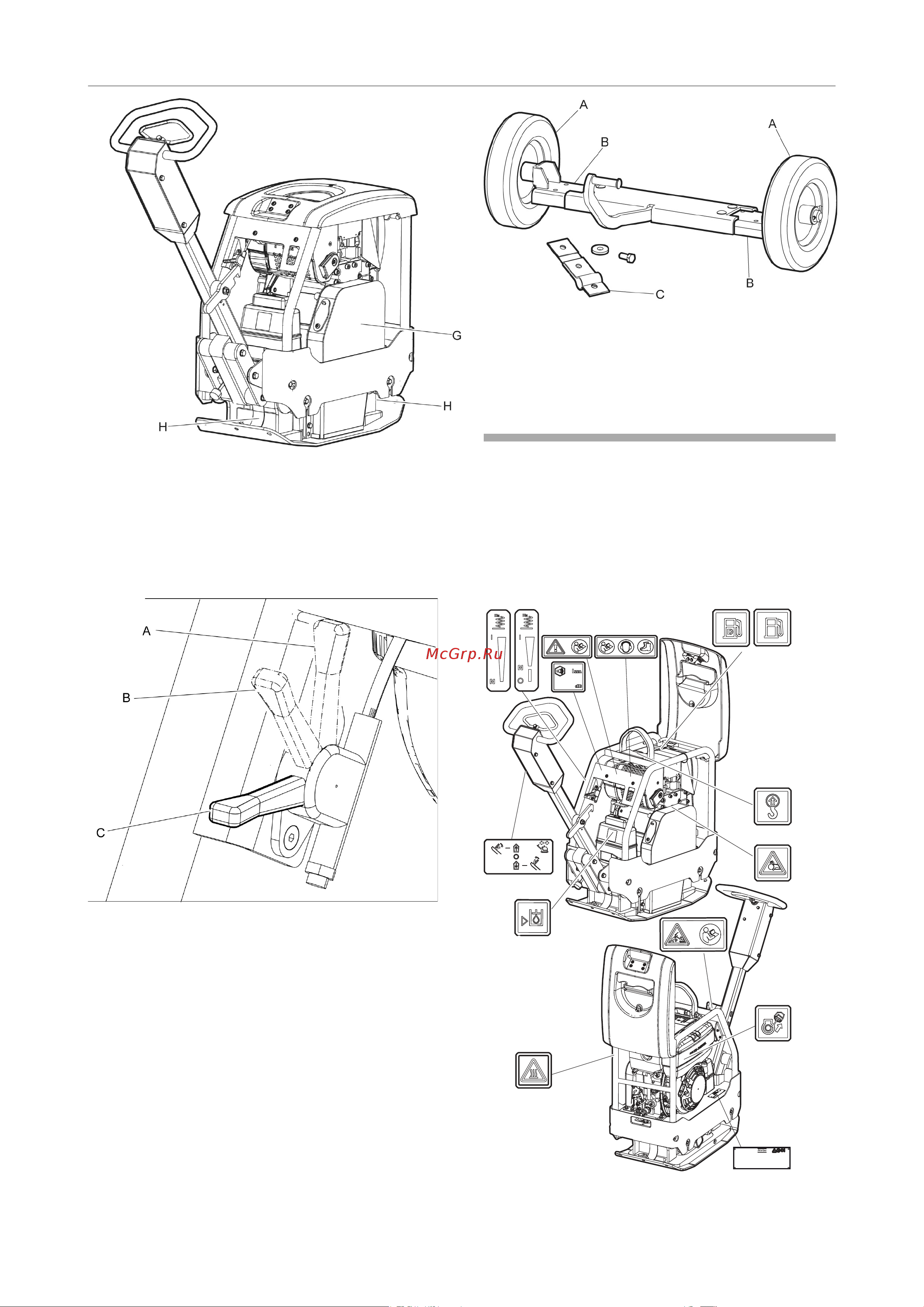 HUSQVARNA CONSTRUCTION LG 164 [12/40] Наклейки и обозначения