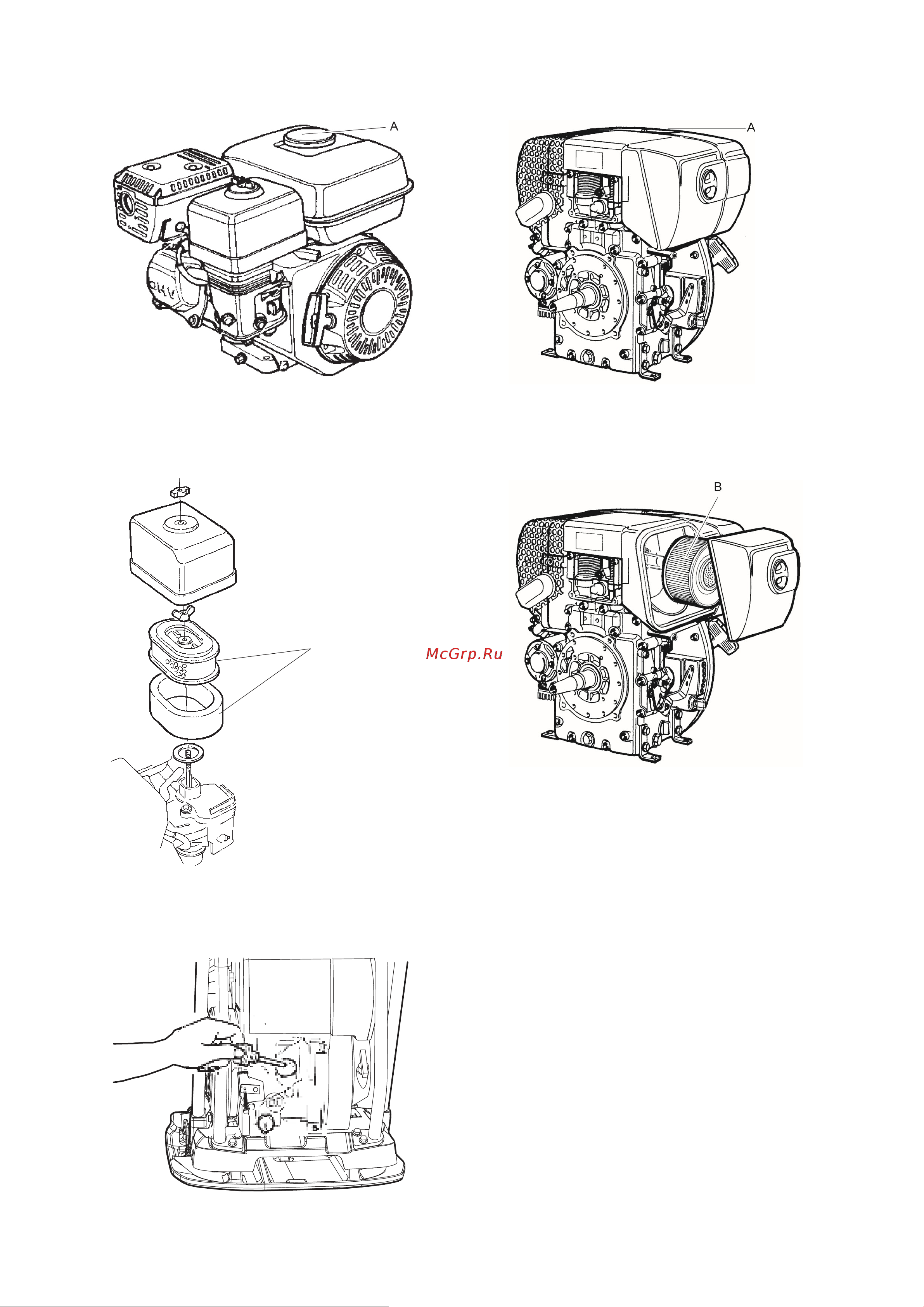 HUSQVARNA CONSTRUCTION LG 164 D 450 x 655 [27/40] Проверка двигателя hatz