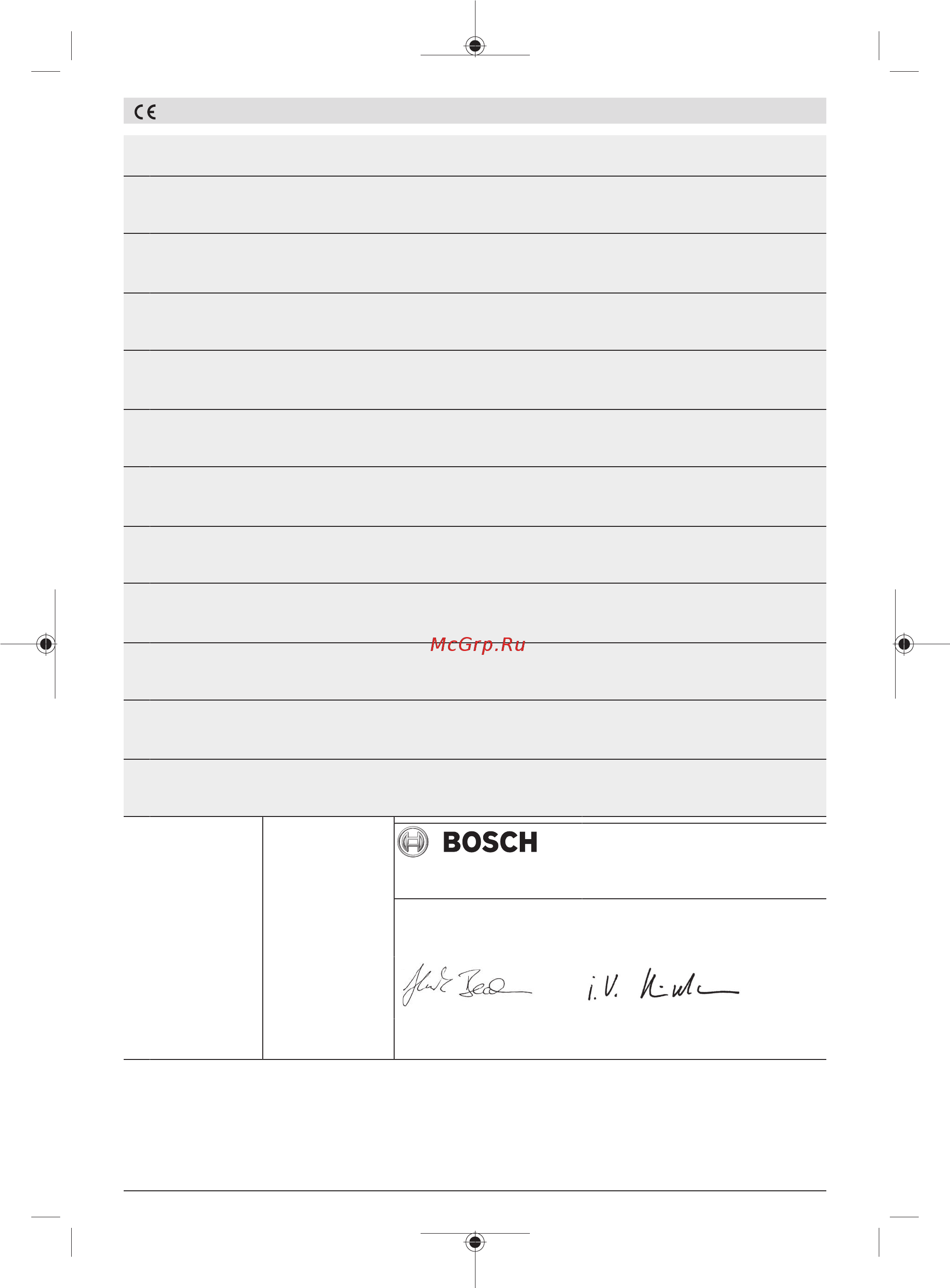 Bosch AdvancedTableCut 52 0603B12000 [313/313] Dekra testing and certification gmbh dinnendahlstr 9 44809 bochum germany технічна документація зберігається у