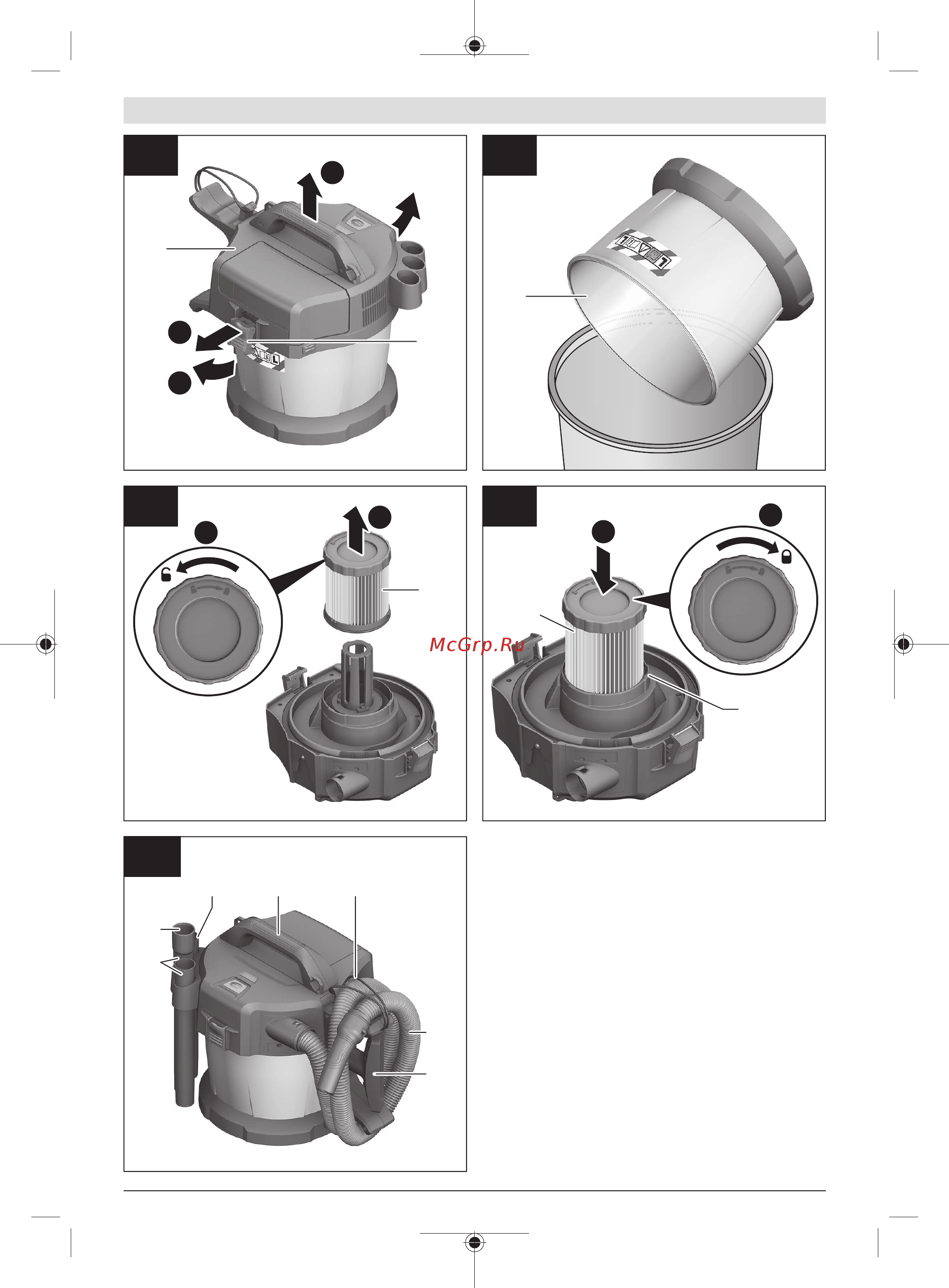 Bosch GAS 18V-10 L 06019C6300 Инструкция по эксплуатации онлайн [6/187] 504939