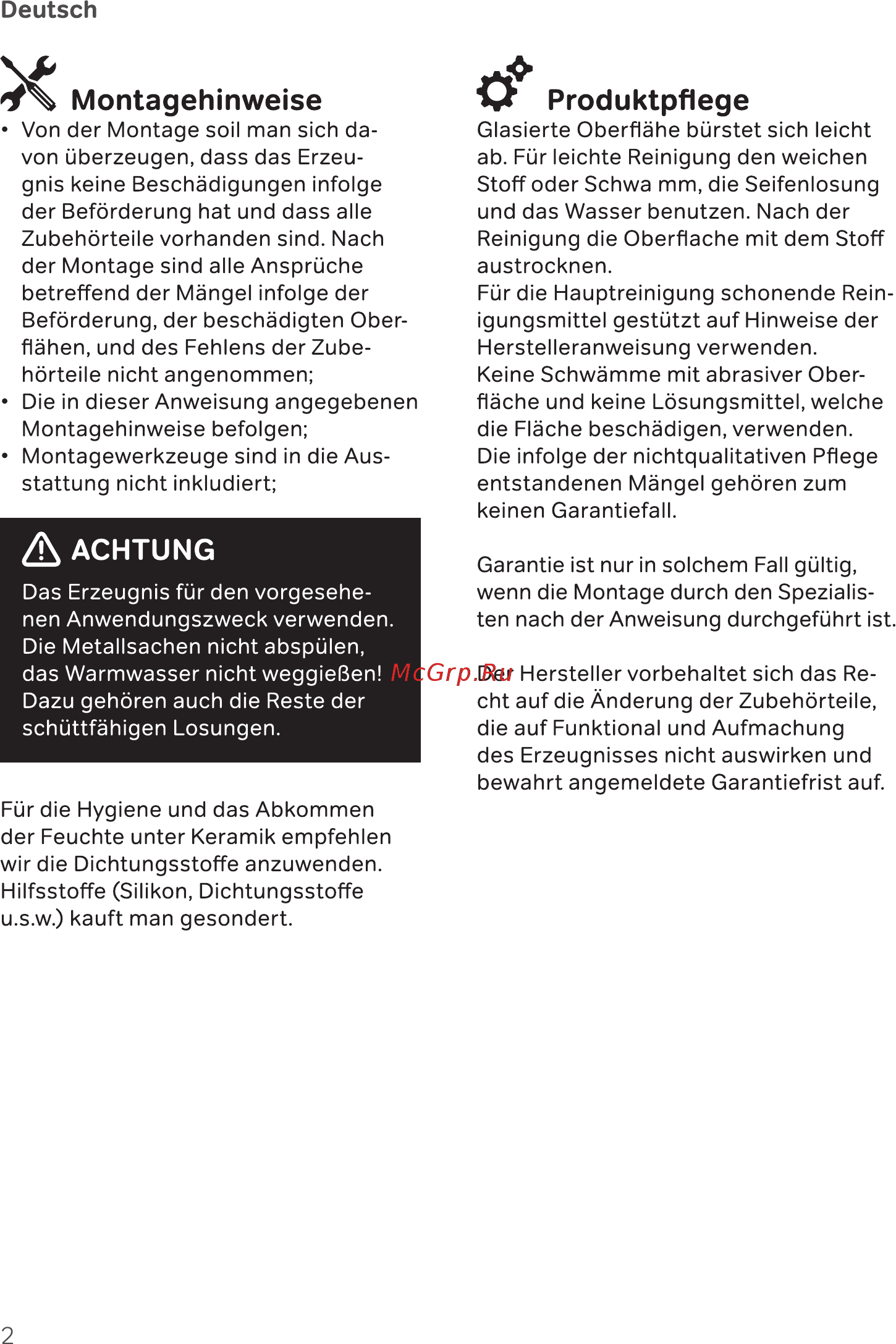 AM.PM Awe C111738WH [2/16] Aachtung