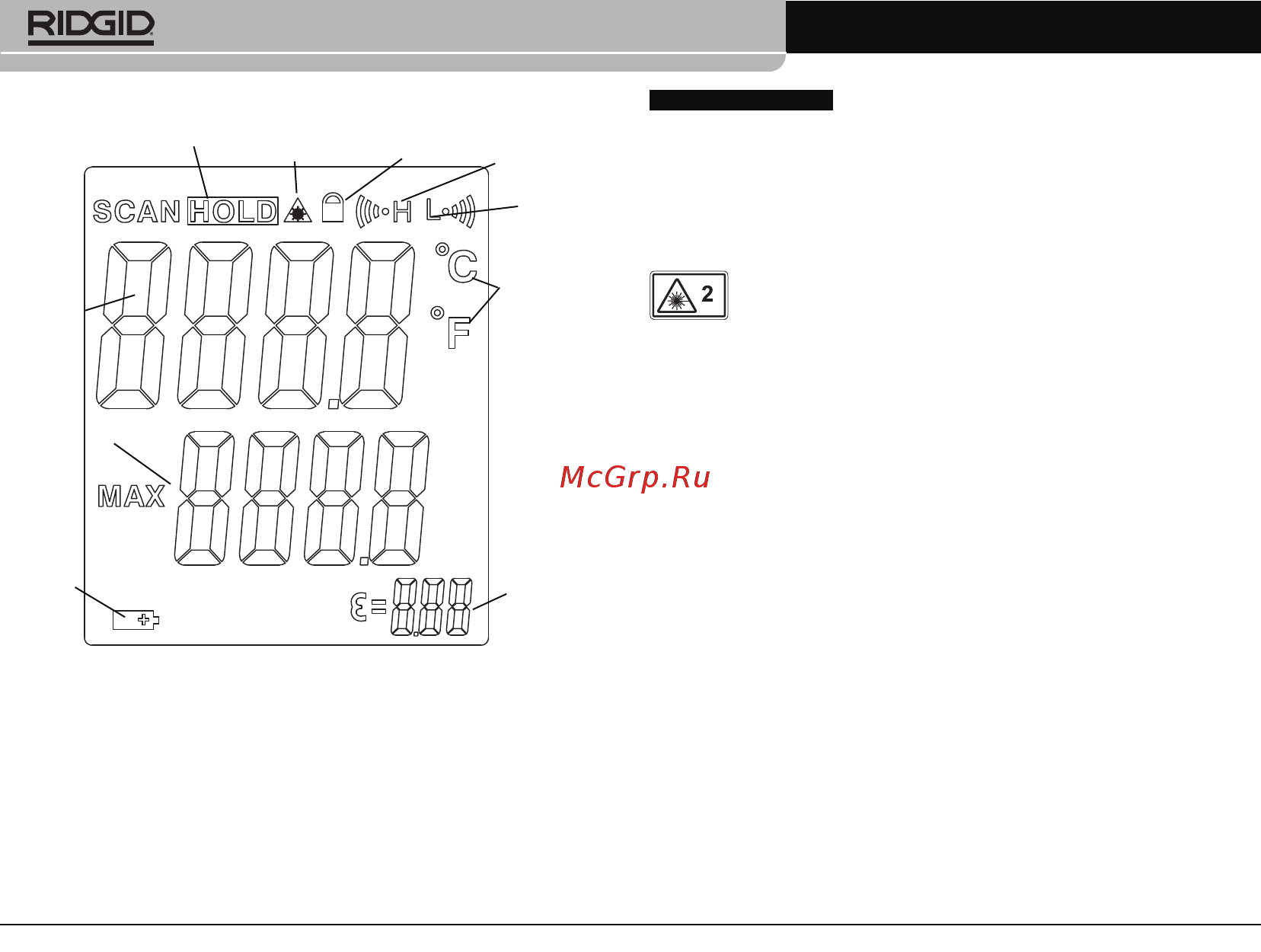 Ridgid IR-200 36798 [22/325] Avertissement fcc