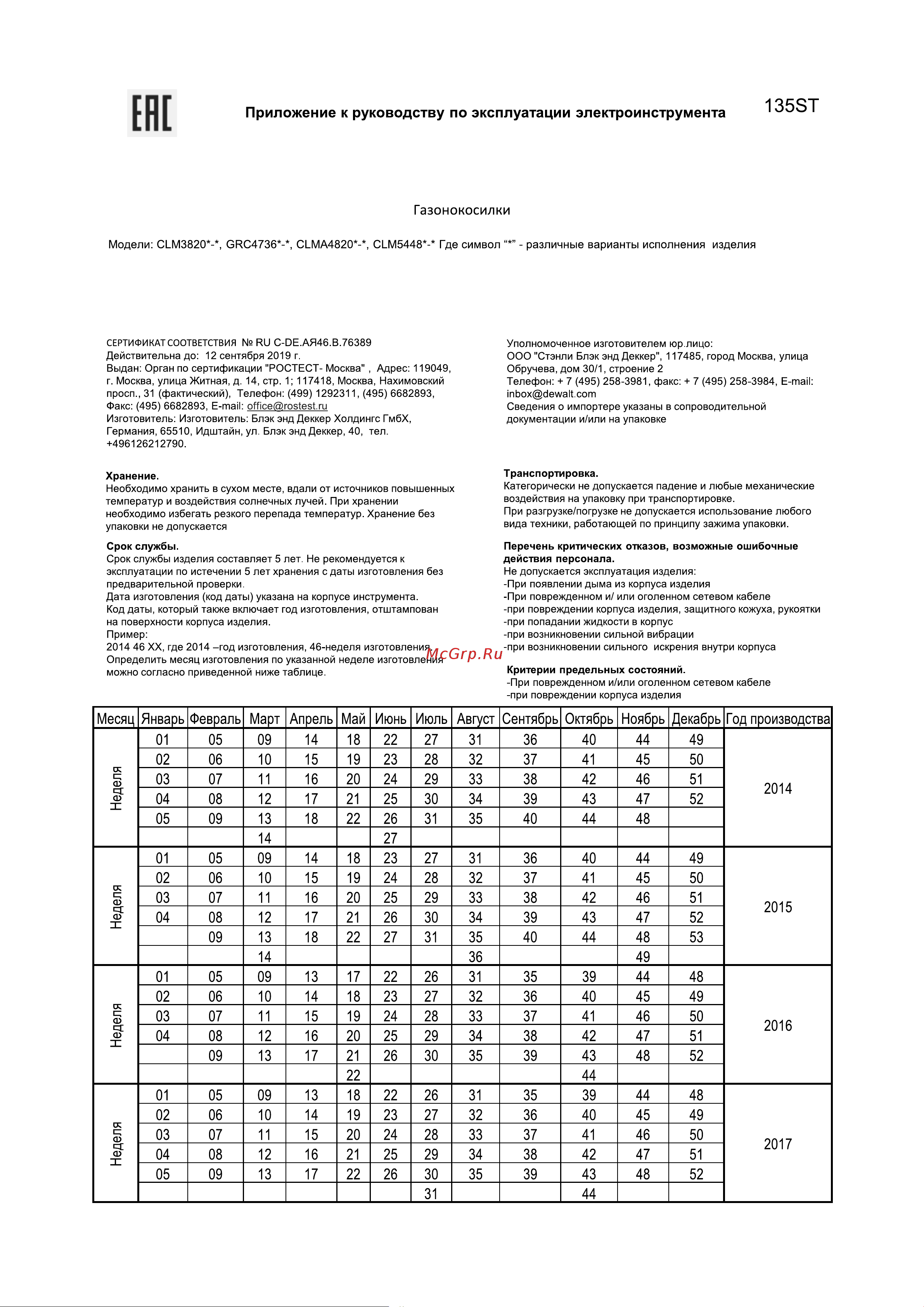 BLACK & DECKER CLM5448PC2 Инструкция по эксплуатации онлайн [28/36] 663191