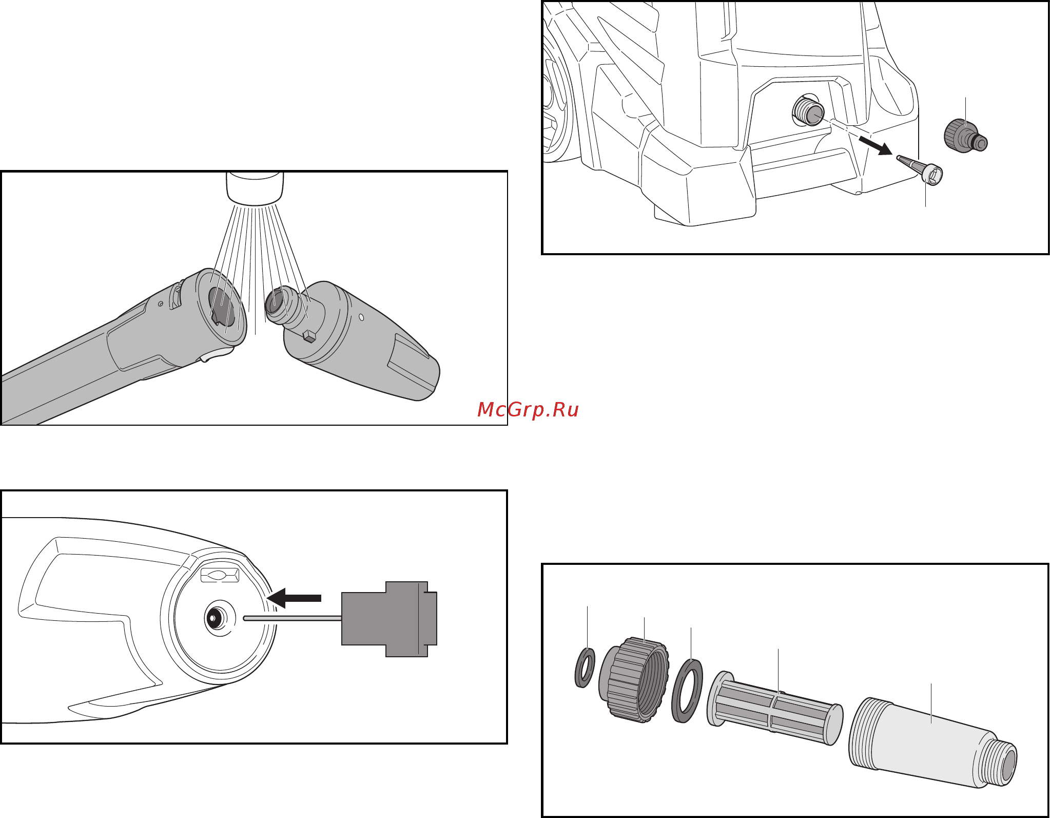 Stihl RE 130 Plus 4950-012-4561 [31/44] Очистка насадки и струйной трубки