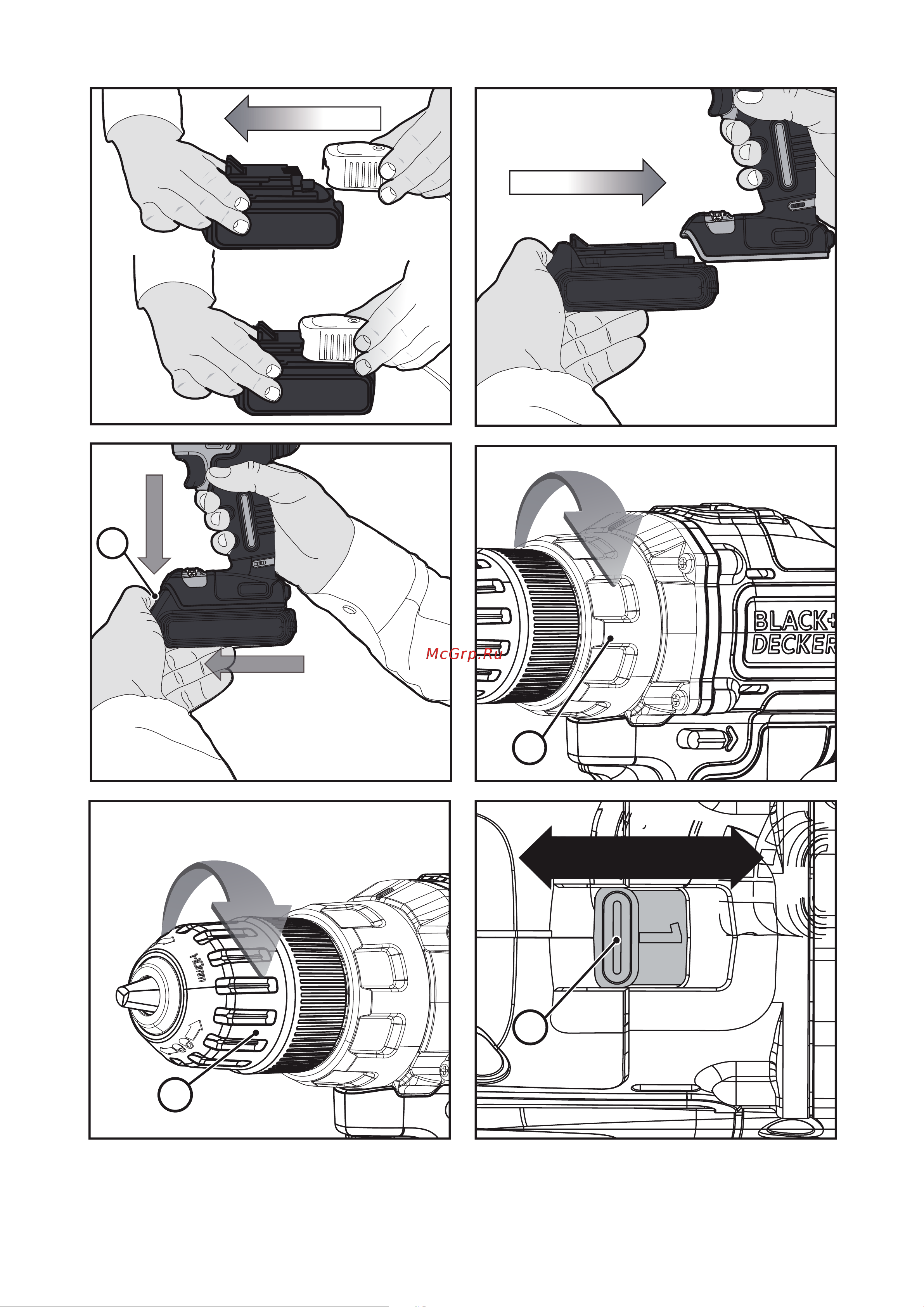 Black & Decker Дрель аккумуляторная BDCHD18KB-XK +Сумка BDST73821-RU Инструкция по эксплуатации онлайн [3/16] 505667