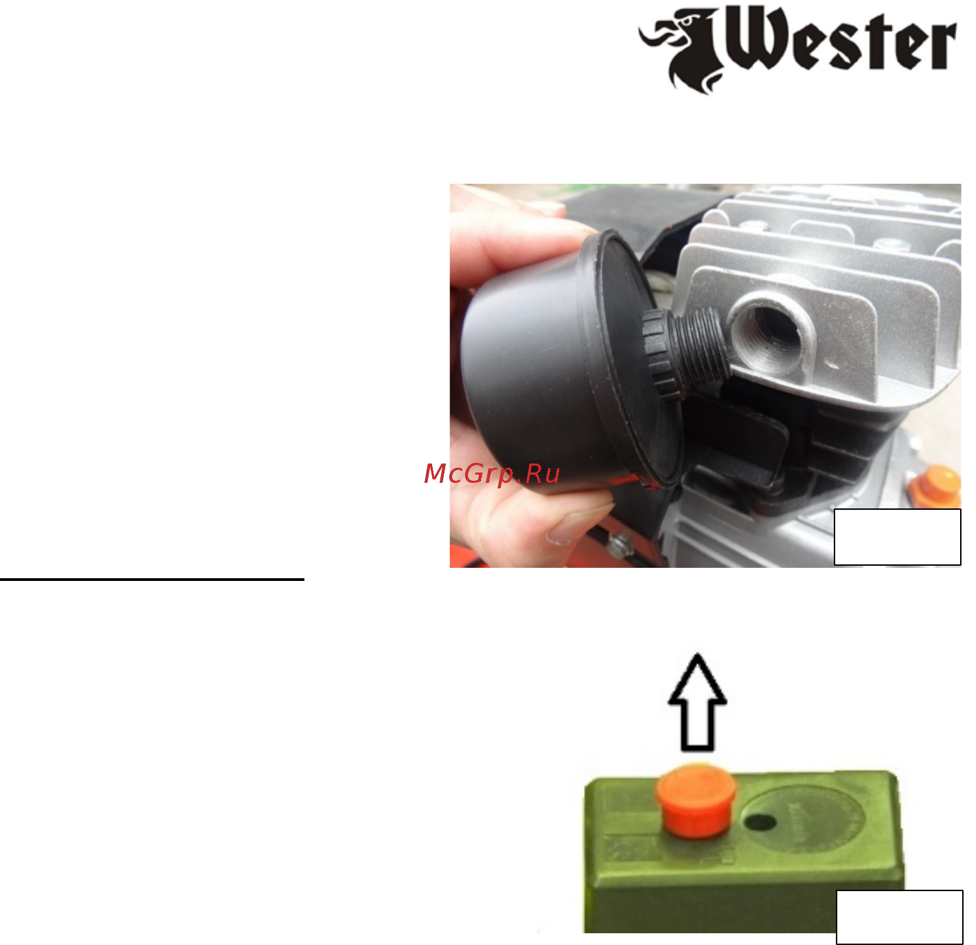 Wester Компрессор LE 024-150 OLC +Шланг 814-007 пневматический спиральный +Пистолет продувочный BP-10 Инструкция по эксплуатации онлайн [9/14] 505685